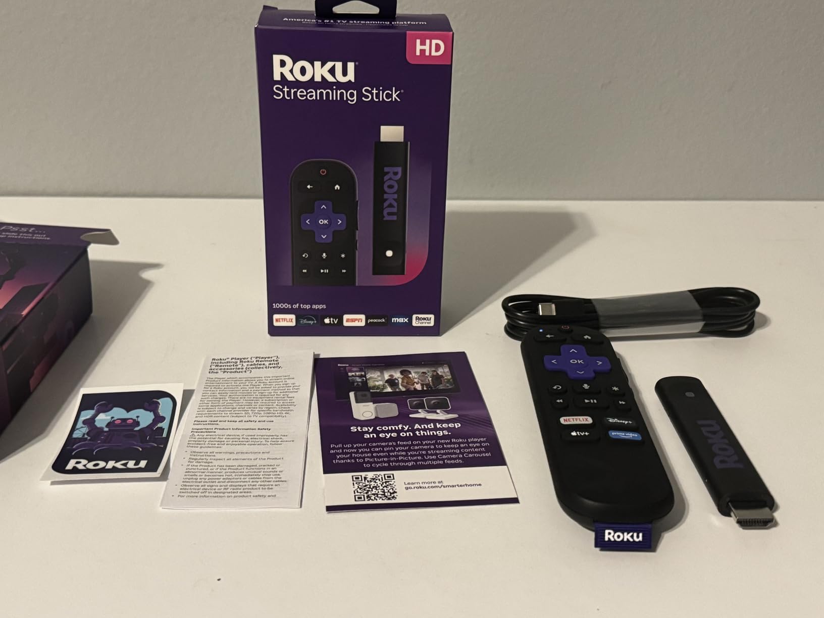 Roku Streaming Stick HD - HD Streaming Device for TV with Roku Voice Remote, Free & Live TV customer photo 2