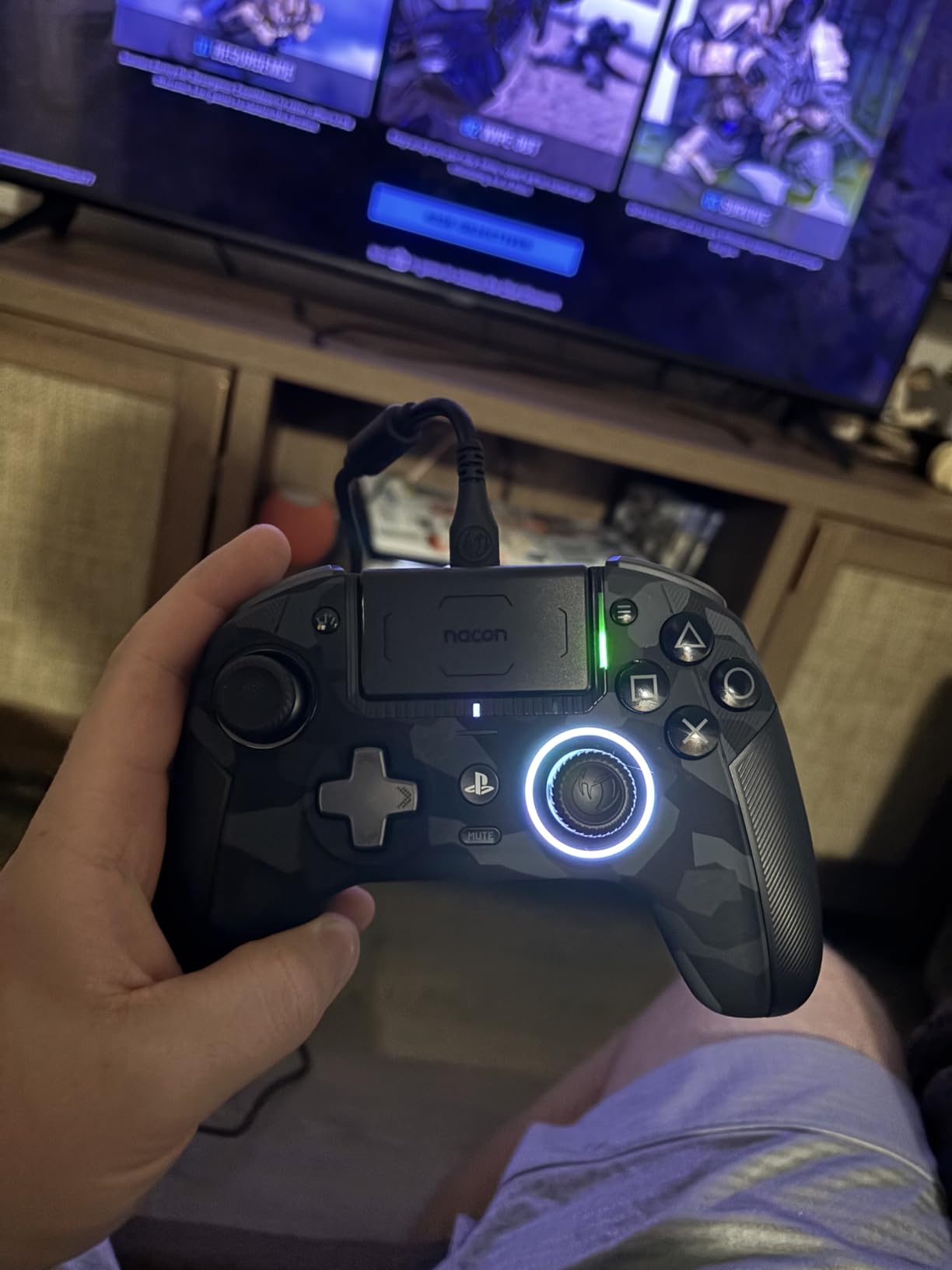 NACON Revolution 5 Pro Officially Licensed PlayStation Wireless Gaming Controller for PS5 / PS4 / PC - Hall Effect, Trigger Stops, Mappable Buttons, Bluetooth Audio - Arctic Camo customer photo 1