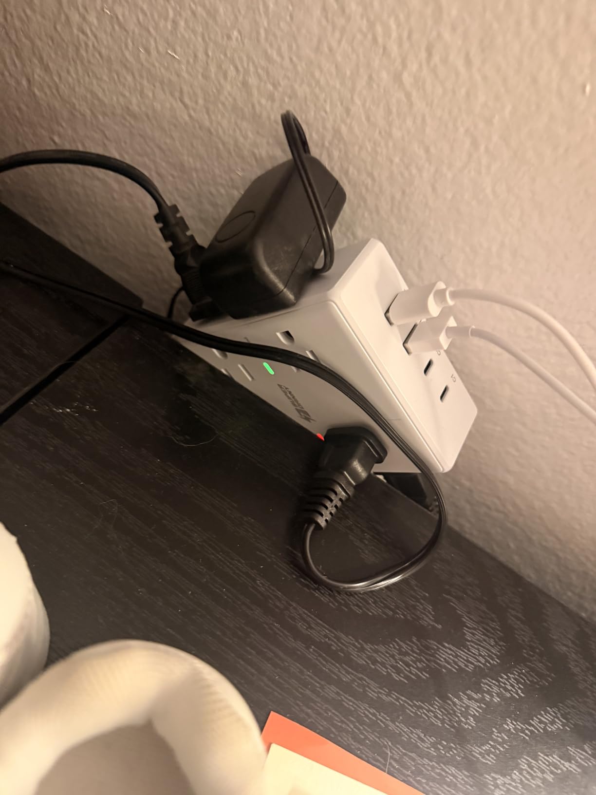 10Ft Extension Cord with Multiple Outlets, Flat Plug Surge Protector Power Strip 10 Ft Long Cord, 8 Outlets & 4 USB Ports (2 USB C), Desk Charging Station for Home Office, College Dorm Room Essentials customer photo 1