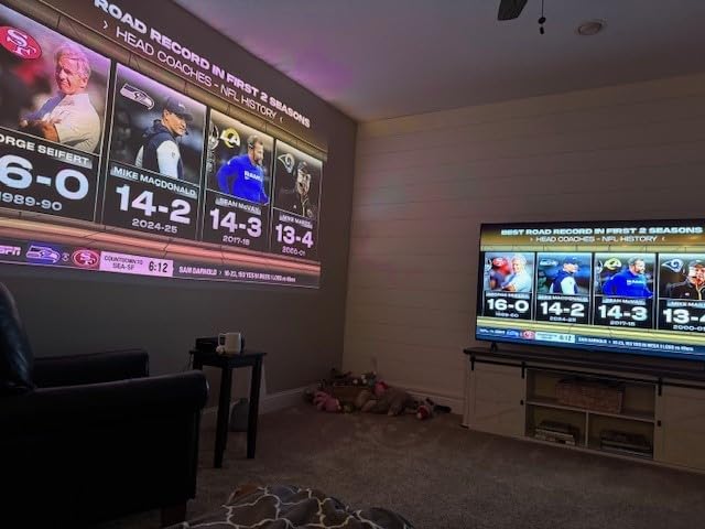 Optoma ML1080UST PHOTON GO Ultra Short Throw 1080p HDR Portable Projector, Triple Laser (RGB), Google TV with Netflix and Disney+ Certified, Home Theater Projector customer photo 1