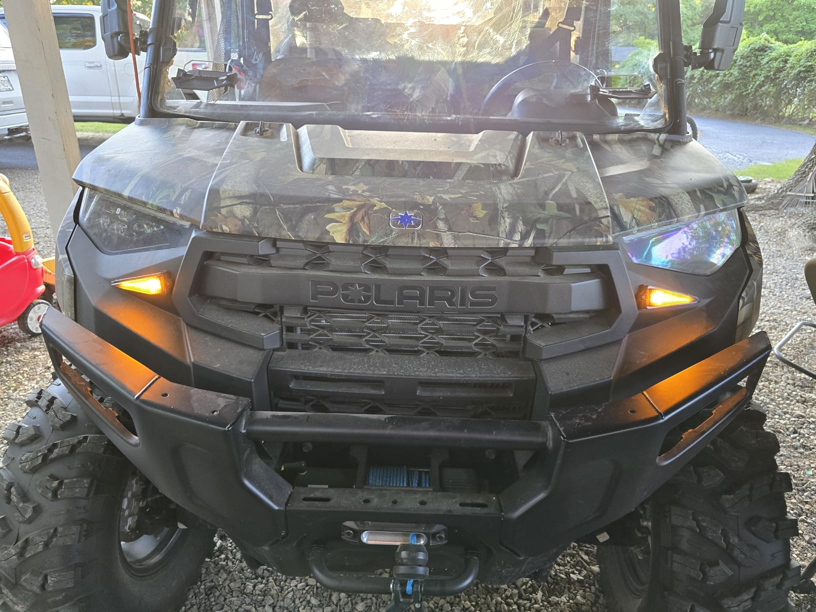 KEMIMOTO UTV Turn Signal Kit with 110D Horn, Pre-Wired, Plug and Play UTV ATV Blinker with Rocker Switch, Triangle Universal Street Legal Turn Signals Compatible with Polaris, Can-Am, Teryx, CFMOTO customer photo 1