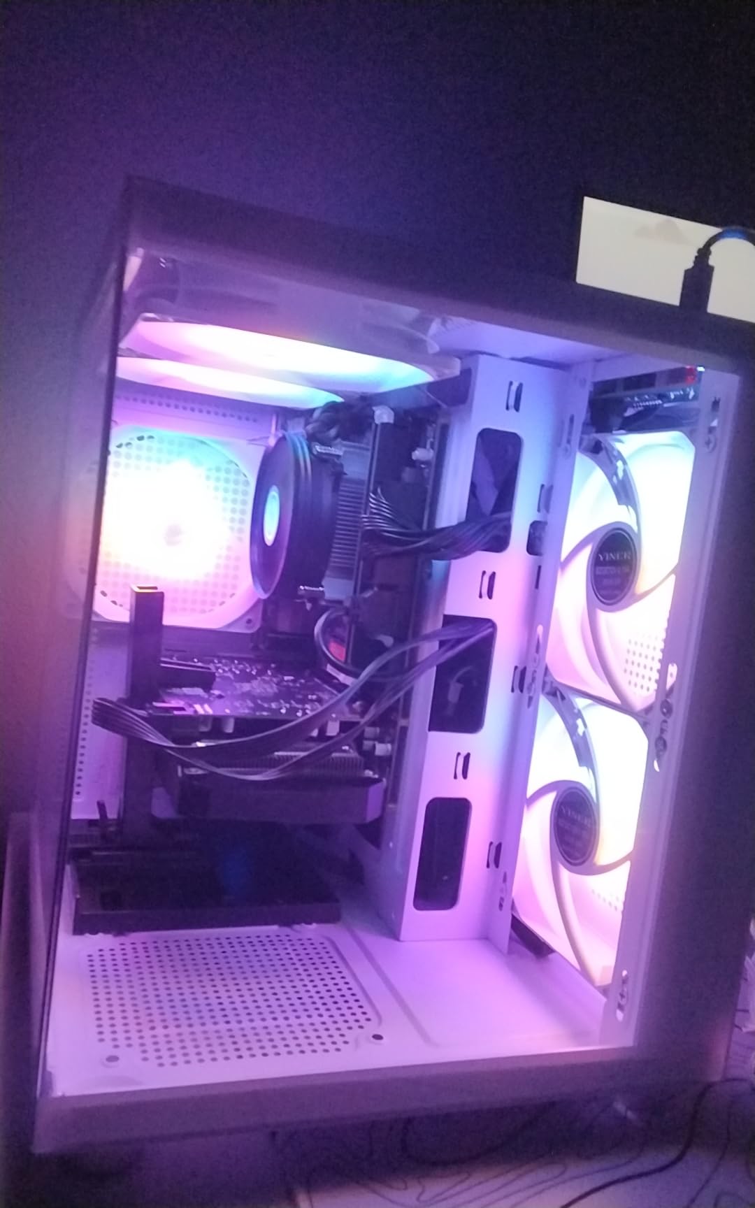 Prebuilt Gaming PC Desktop Computer,Intel Core i7 Desktop,Operating at A Frequency of 3.4-3.9 GHz,RX590 Graphics Card with 8GB GDDR5 Video Memory,16GB RAM, 512GB SSD,WiFi 5.0,RGB Fan x4 customer photo 1