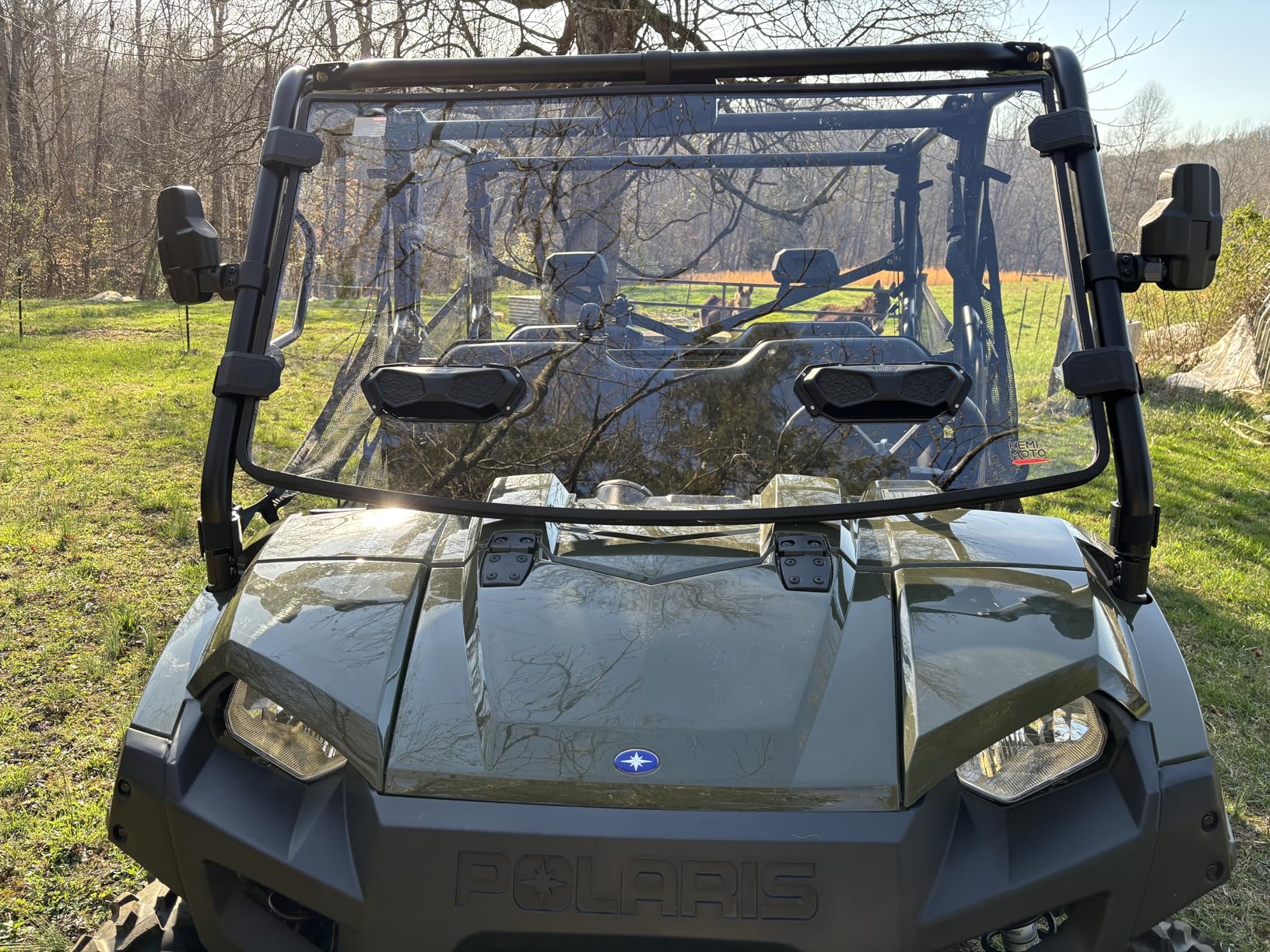 KEMIMOTO 3-IN-1 Vented Windshield Compatible with Ranger 1000, Sliding Scratch Resistant Front Windshield Compatible with Polaris Ranger XP 900/Crew, Ranger XP 1000/Crew, Ranger 1000/Crew 2014-2026 customer photo 1