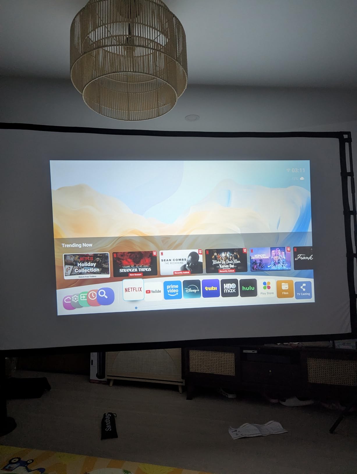 [Compatible with Netflix/High Brightness] Smart Projector with WiFi 6 and Bluetooth 5.3, 4K Outdoor Movie Projector with Prime Video/YouTube, Portable Proyector Compatible with HDMI/USB/iOS/Android customer photo 1