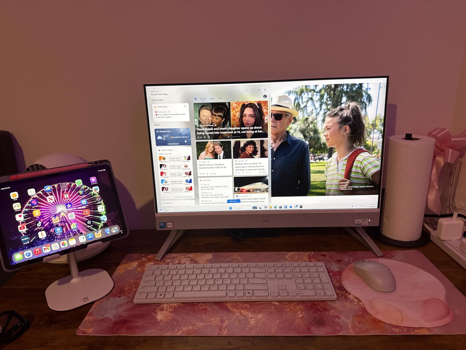 Dell 27 All-in-One Desktop ec27250-27-inch FHD (1920 x 1080) Display, Intel Core 7 Processor 150U, Intel Graphics, 16GB DDR5 RAM, 1TB SSD, Windows 11 Home, Onsite Service - White customer photo 1