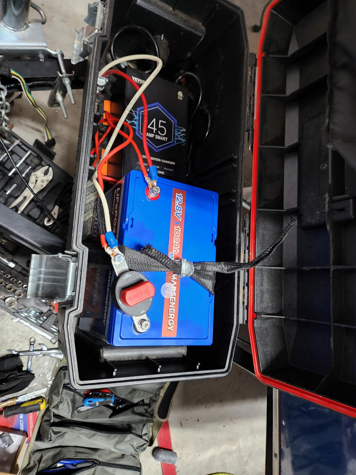 12V 100Ah Lifepo4 Battery, Bci Group 24 Size, Built-In 100A Smart BMS, 4500+ Deep Cycle Grade A Lithium Cells For RV Travel,Trolling Motor,Marine, Boat, Solar Panel, Off Grid, Camping customer photo 1