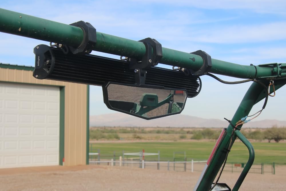 UTV Rear View Mirror, HD SXS UTV Center Mirror with Aluminum Clamp fits 1.5