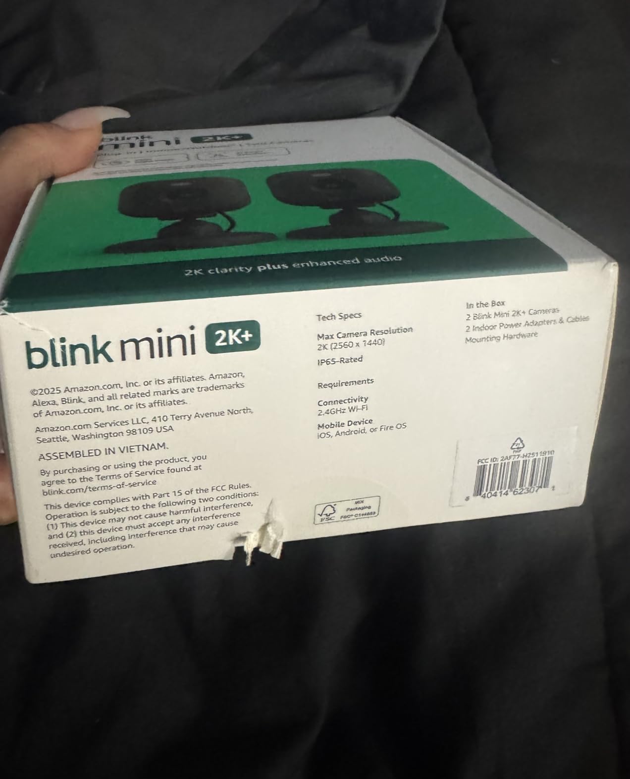 Blink Mini 2K+ (newest model) - Plug-in Home & Pet Indoor Security Camera with 2K video resolution, night vision, enhanced audio, motion detection - 2 cameras (Black) customer photo 2