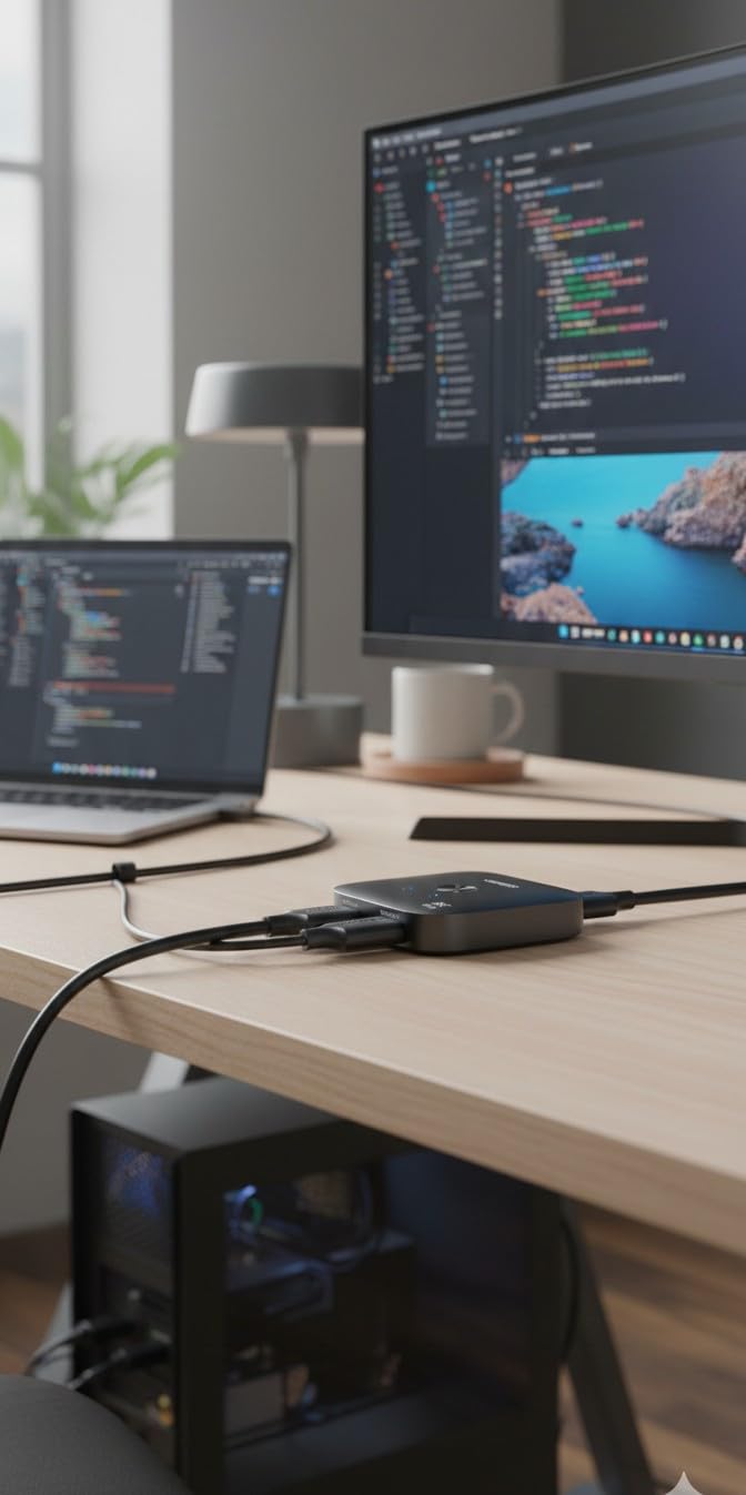 UGREEN HDMI 2.1 Switch 2 in 1 Out 8K@60Hz Ultra HD Supports 4K@240Hz 4K@120Hz VRR HDR10+ Dolby Atmos 48Gbps HDMI Switcher Compatible with Switch/Switch 2 PS5 Xbox Roku Firestick Apple TV customer photo 1