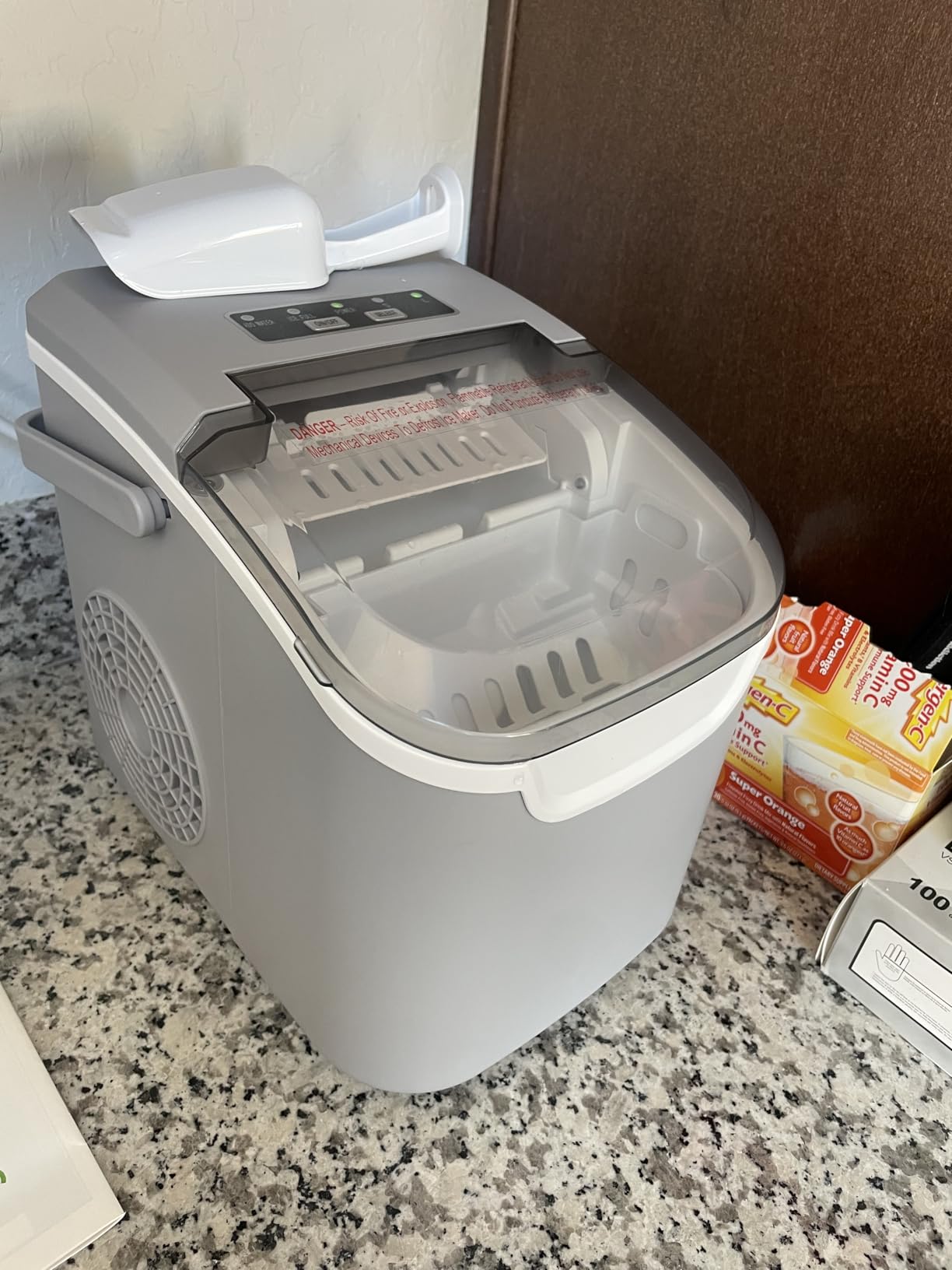 Countertop Ice Maker Machine, 8 Ice Cubes in 6 mins, 26lb/Day Ice with 2 Sizes- Portable Mini, Energy Saving & Basket/Scoop for Home/Party/Travel/Camping/Bar,Black customer photo 1