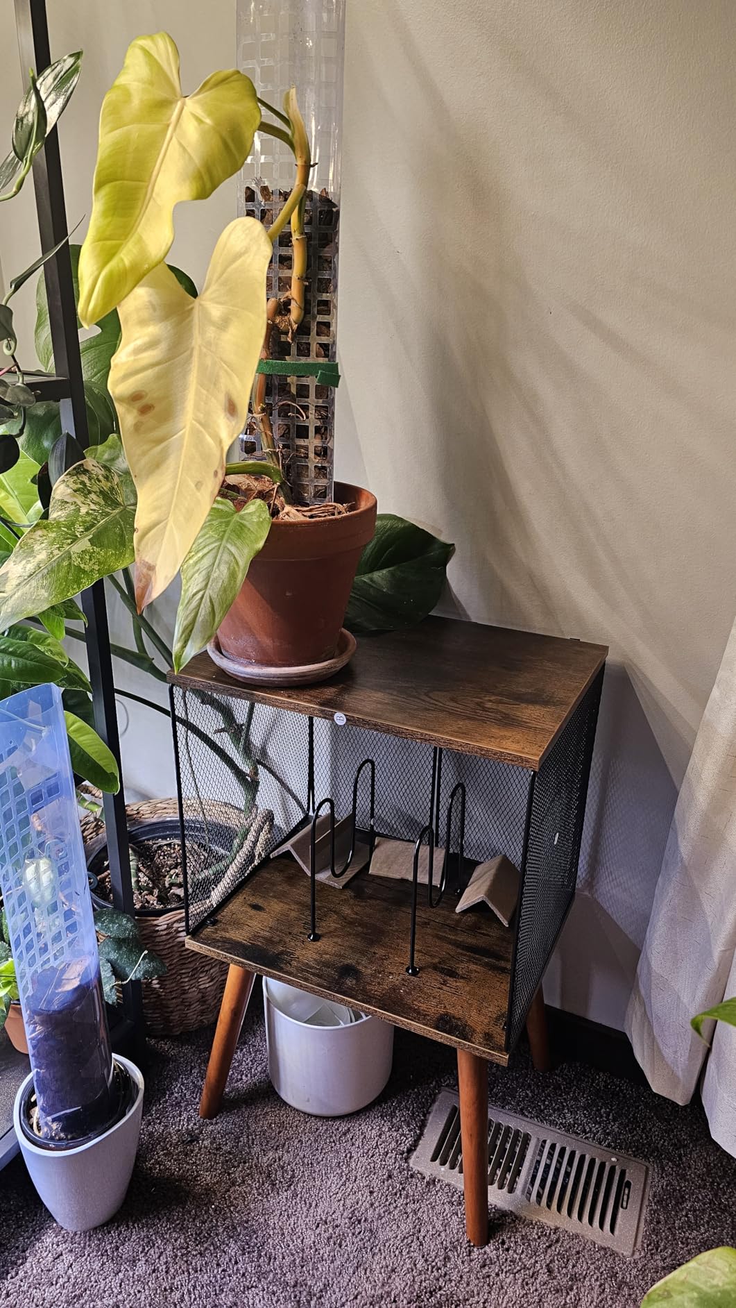 X-cosrack 3-Tier Record Player Stand, Turntable Stand with Storage up to 200 Albums, Corner Vinyl Record Holder with Adjustable Divider customer photo 2