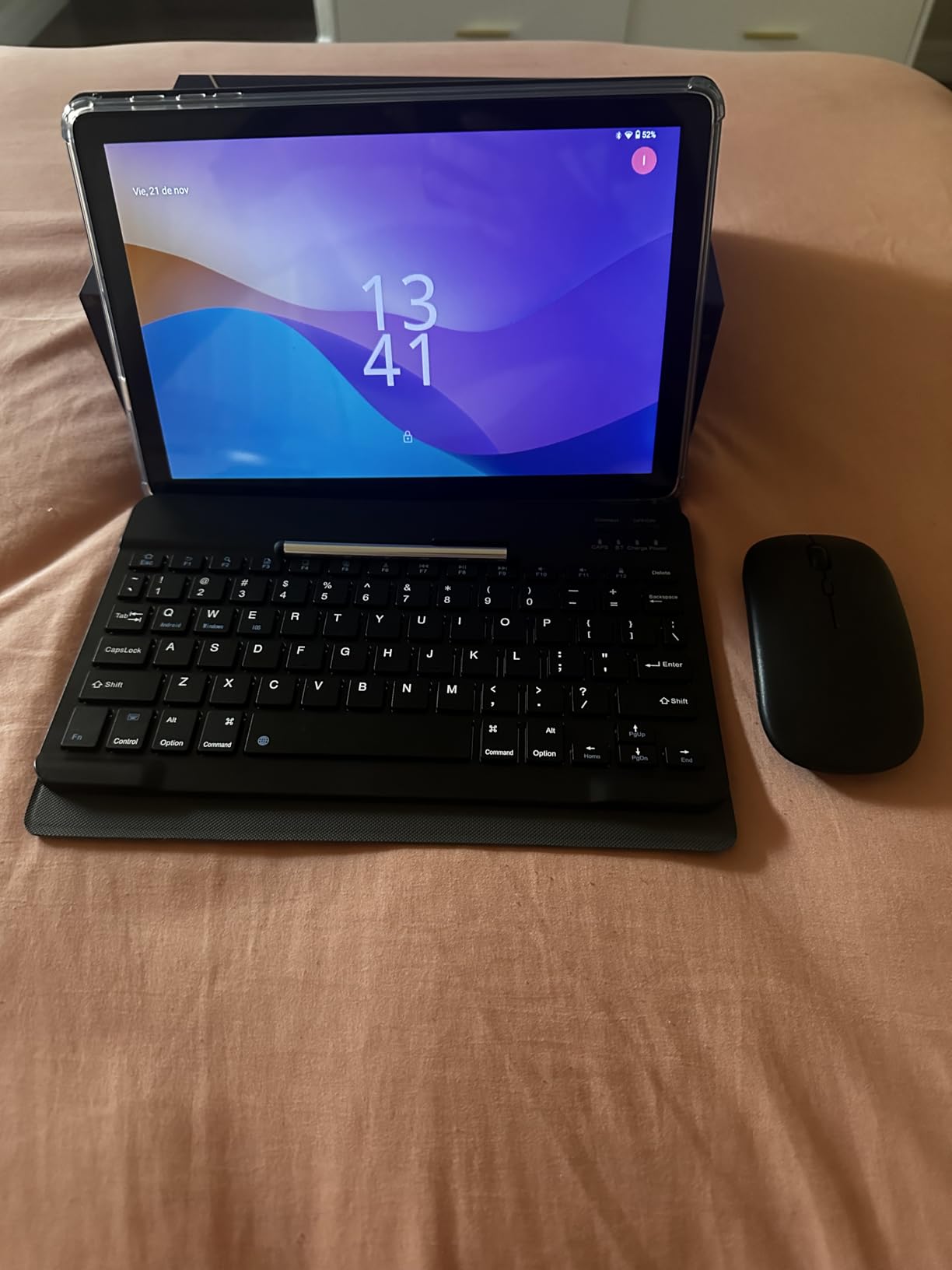 Android Tablet with Keyboard, Android 15 Tablet 10 Inch Tablets with Case, Mouse, Stylus, Octa-Core, 24GB(8+16)+128GB+1TB, 1280x800 IPS, Widevine L1, GPS, 2.4G/5G WiFi, 5MP+8MP, 6000mAh, BT5.4, Gray customer photo 2
