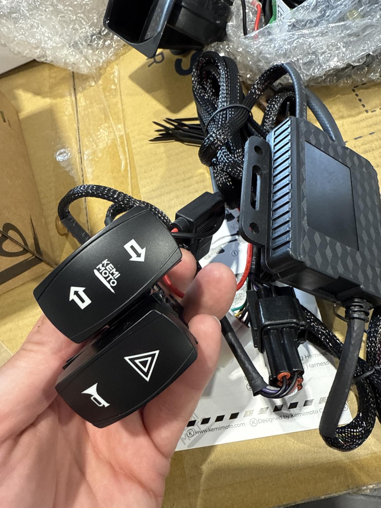 KEMIMOTO UTV Turn Signal Kit with 110D Horn and License Plate Holder with Light, Pre-Wired, Plug and Play UTV ATV Blinker with Rocker Switch Compatible with Polaris, Can-Am, Teryx, CFMOTO customer photo 2