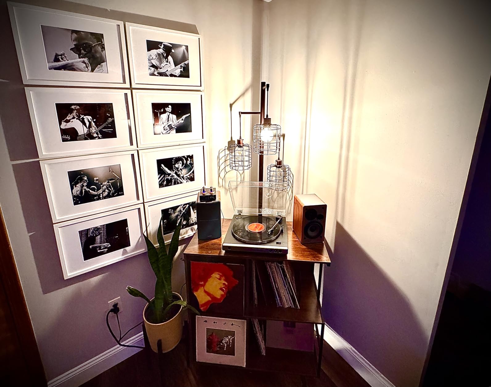 Flip Top Record Player Stand, Large Record Storage Holds up to 300+ Albums, 3 Tier Vinyl Record Storage, Vintage Turntable Stand with Open Storage customer photo 1