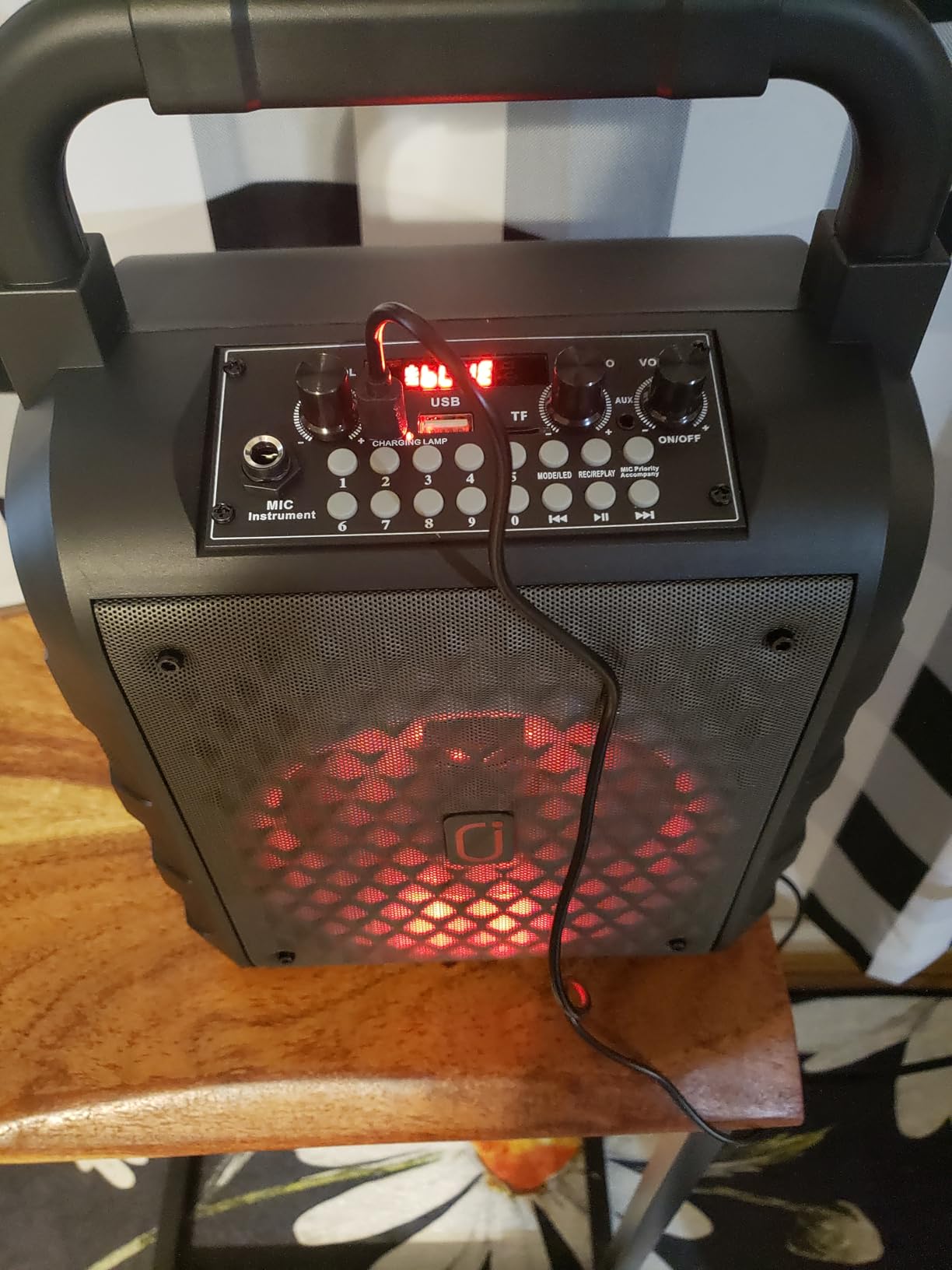 JYX Karaoke Machine with 2 Wireless Microphones, Portable Bluetooth 5.3 Karaoke Speaker with 6.5