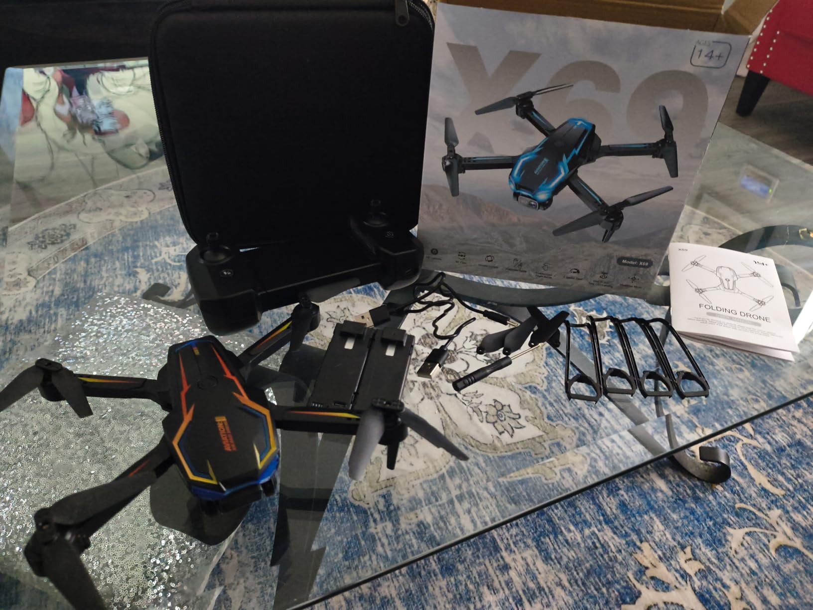 Drone with Camera for Adults, 2K HD FPV Drones with Upgrade Altitude Hold, One-Key Take Off/Landing, Speed Adjustment, Headless Mode, 2 Batteries, Toys Gifts for Teen Boys Girls, Beginner customer photo 2