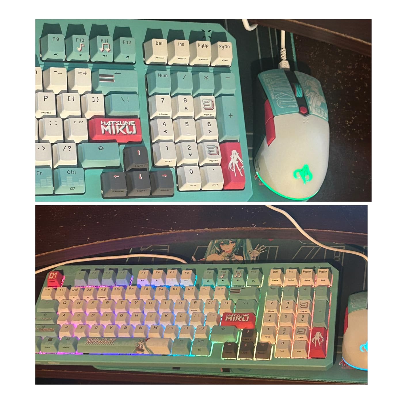 ASUS TUF Gaming Hatsune Miku Edition Mini Wireless Mouse - Right-Handed, 65g Lightweight, Compact, Tri-Mode Connectivity, 12K DPI, up to 134Hr Battery, RGB Miku Logo, PC/Mac Support - Aqua customer photo 2