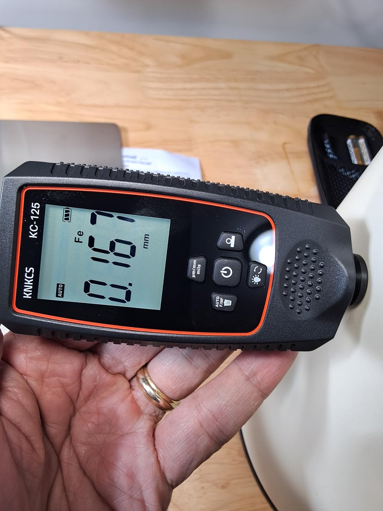 Paint Thickness Gauge for Cars - Accurate Mil Thickness Gauge for Iron/Aluminum/zinc Car Body Filler Tester for Used Car Buyers & Auto Body Shops, with Rotating Screen & Continuous Measurement customer photo 2