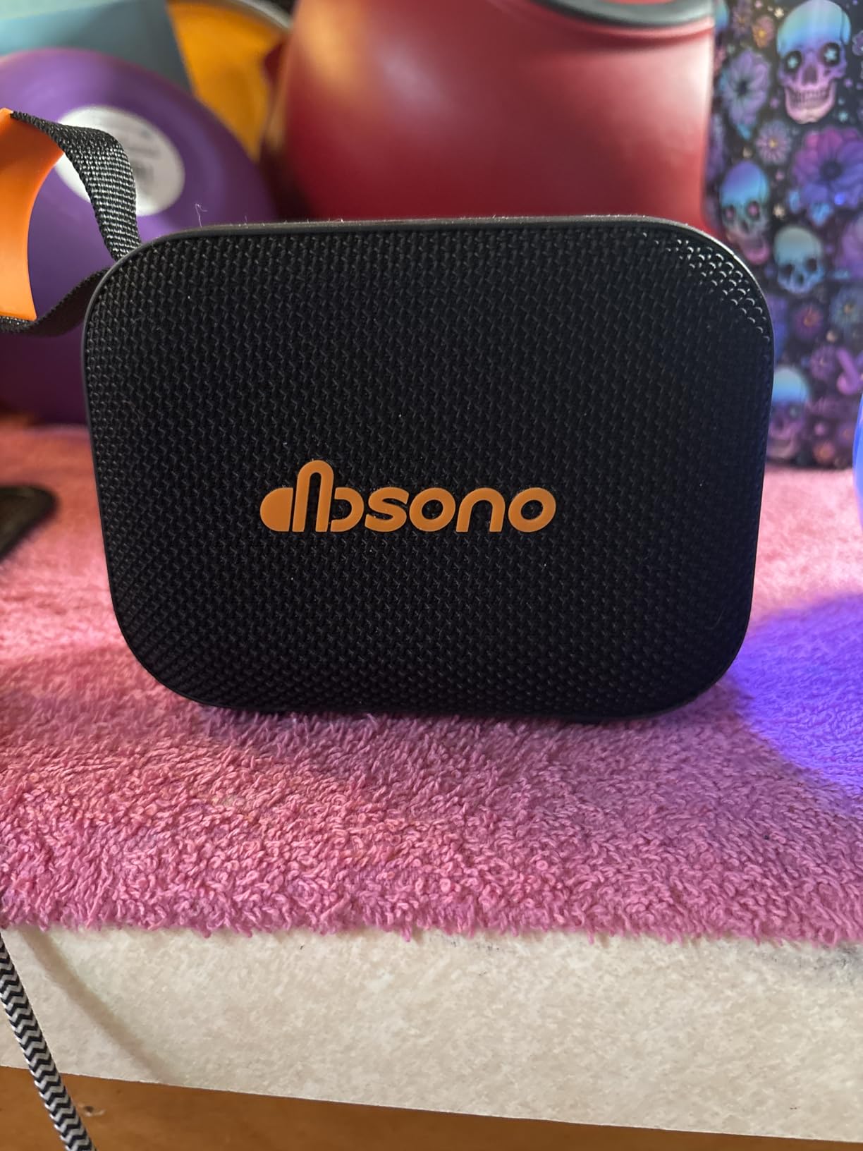 Portable Bluetooth Speaker Waterproof Gift: IPX5 HD Sound Up to 24H Playtime, TWS Pairing, Wireless Speakers with Lights, Travel Beach Essentials Birthday Gifts for Men Women Boys Girls-Black customer photo 1