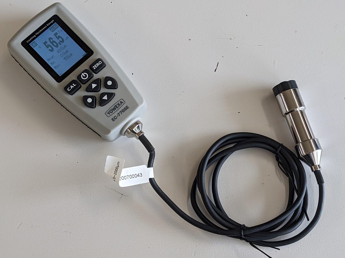 EC-770SE Professional Coating Thickness Gauge with External Probe, Digital Paint Thickness Meter, Auto-Detect Fe/NFe, 0-2000μm Measuring Range,2000 Reading Memory, USB Data Export customer photo 1