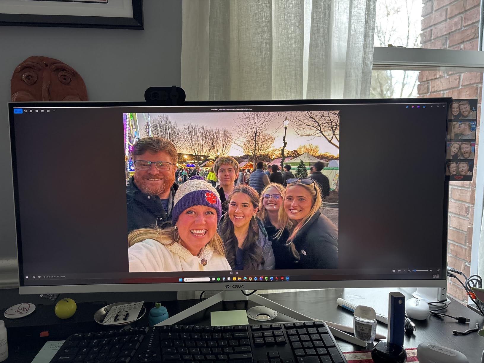 CRUA 27'' Gaming Monitor 360HZ 2k 1440P 120%sRGB IPS Computer Display Screen, Height/Pivot/Swivel/Tilt Adjustable Vertical Monitor Support FreeSync, Built in Speaker, DP1.4 & HDMI2.1, Wall Mount-Black customer photo 1