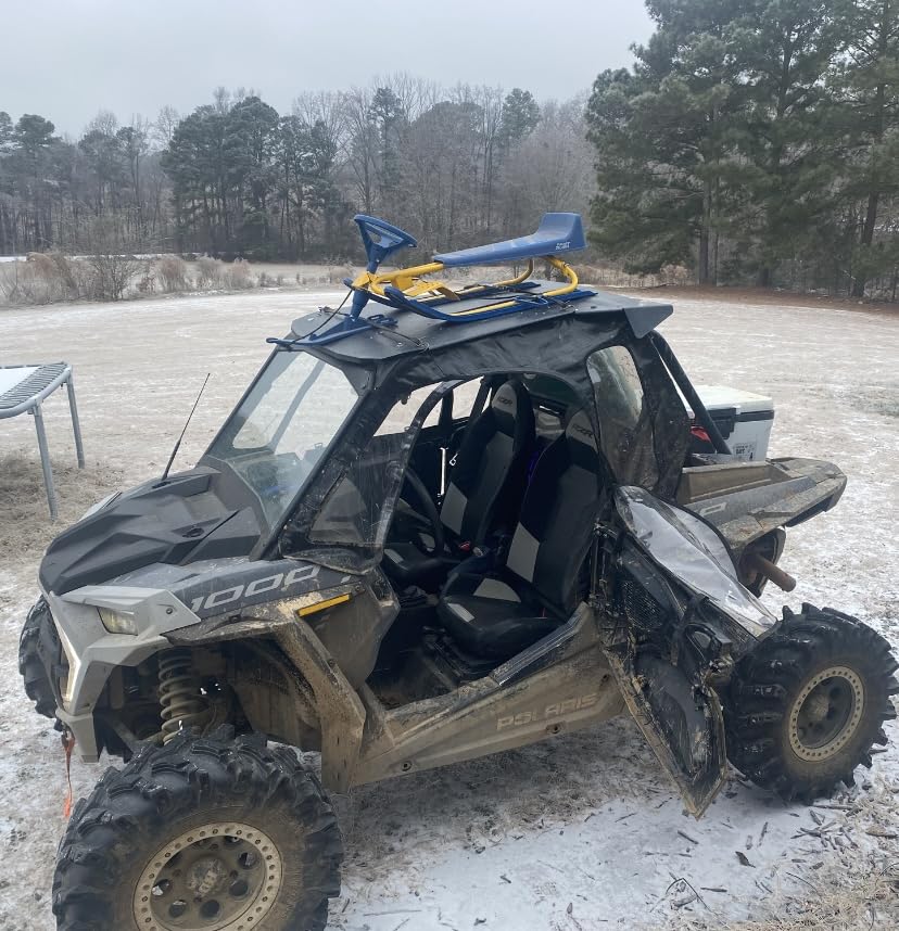 KEMIMOTO Soft Cab Enclosures & 2 UTV Dome Light Compatible with Polaris RZR XP 1000 / XP Turbo 2014-2023, UTV Upper Doors Fit with Side Mirrors YKK Zippers (Cab Enclosures & Dome Light) customer photo 1