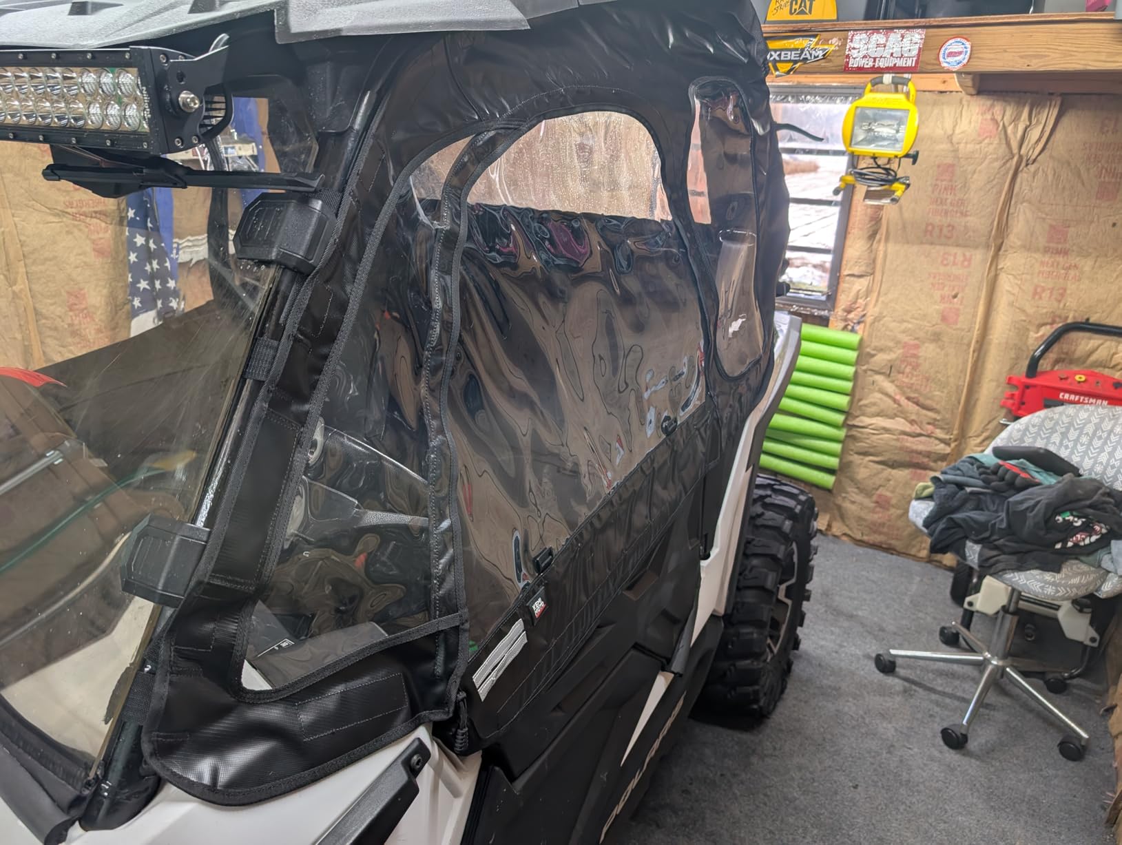 KEMIMOTO Soft Cab Enclosures & 2 UTV Dome Light Compatible with Polaris RZR XP 1000 / XP Turbo 2014-2023, UTV Upper Doors Fit with Side Mirrors YKK Zippers (Cab Enclosures & Dome Light) customer photo 2