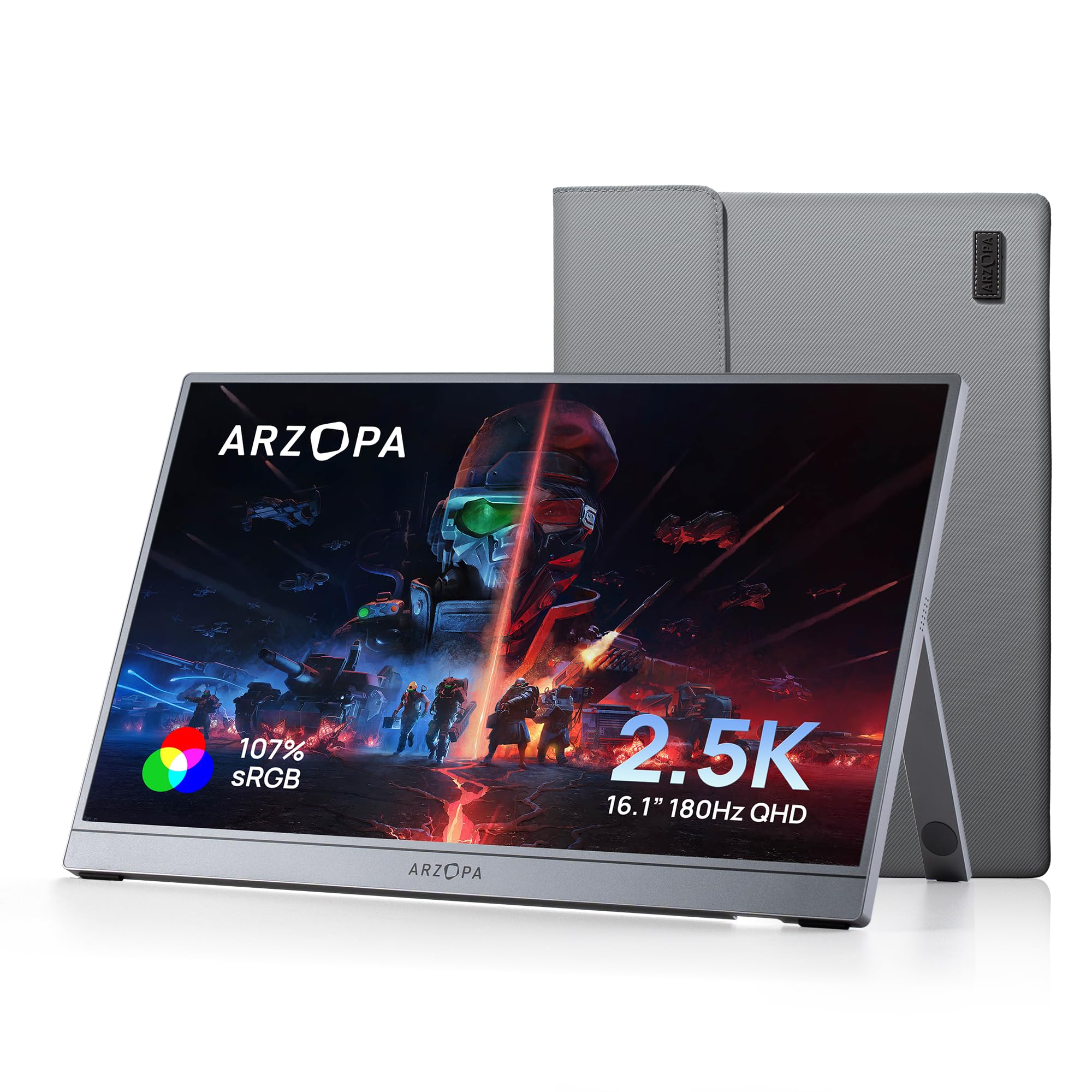 ARZOPA 16.1'' 180Hz 2.5K Portable Monitor, 2560x1440 QHD 107% sRGB Kickstand Portable Gaming Monitor with HDR, Ultra Slim, Eye Care customer photo 1