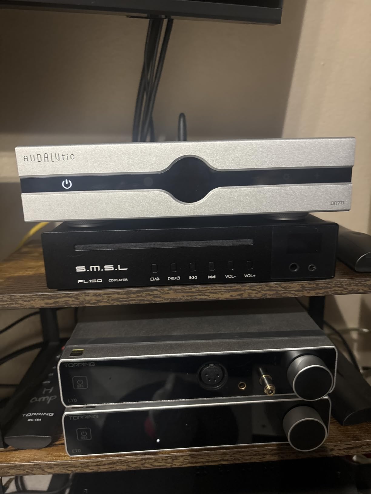 SMSL PL150 CD Player High Power CS43198 D/A chip, Standard/MQA-CD/HDCD CDs, with RCA/3.5mm & 4.4mm Headphone/Optical/Coaxial Output, for Vehicle/Laptop/TV/PC, CD Player Amp with Remote Control (Black) customer photo 2