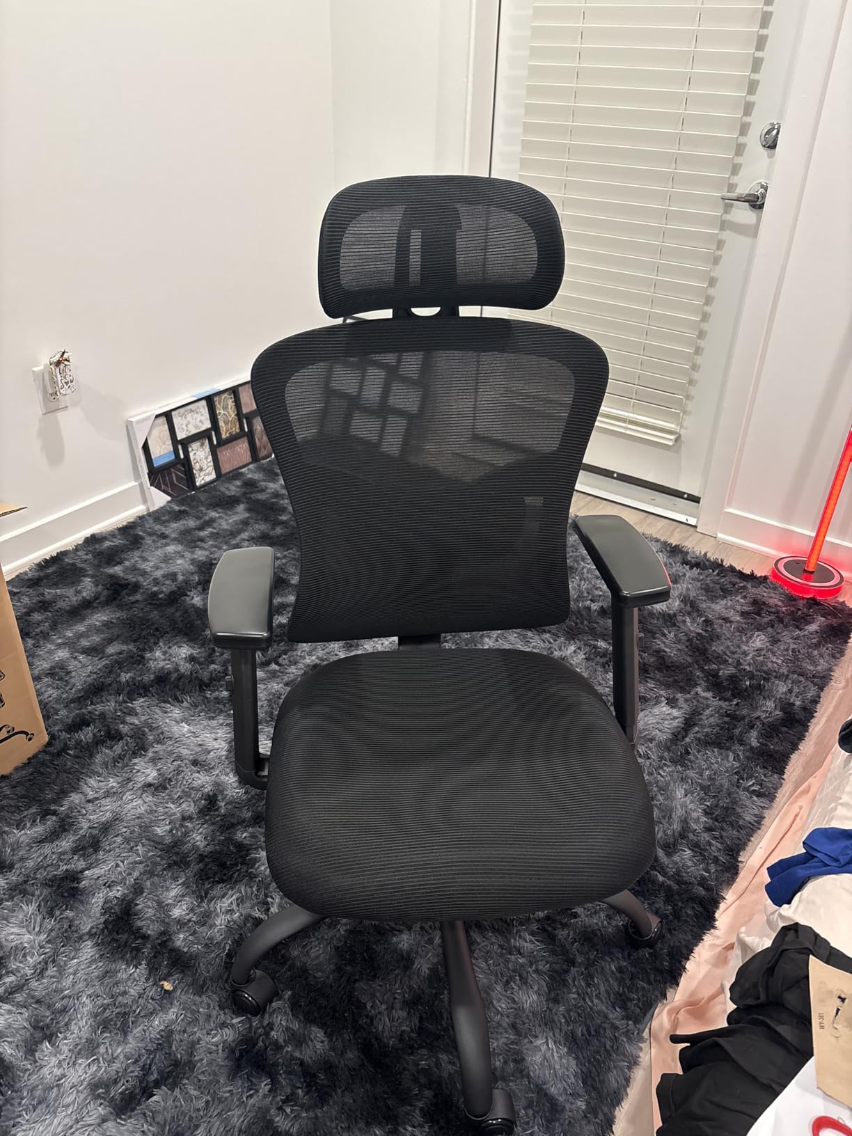 Marsail Ergonomic Office Chair Ergonomic Gaming Chair with Lumbar Support, 2D Headrest, Adjustable Armrests, Contoured Seat Cushion, Computer Desk Chair with Wheels for Home and Office customer photo 1