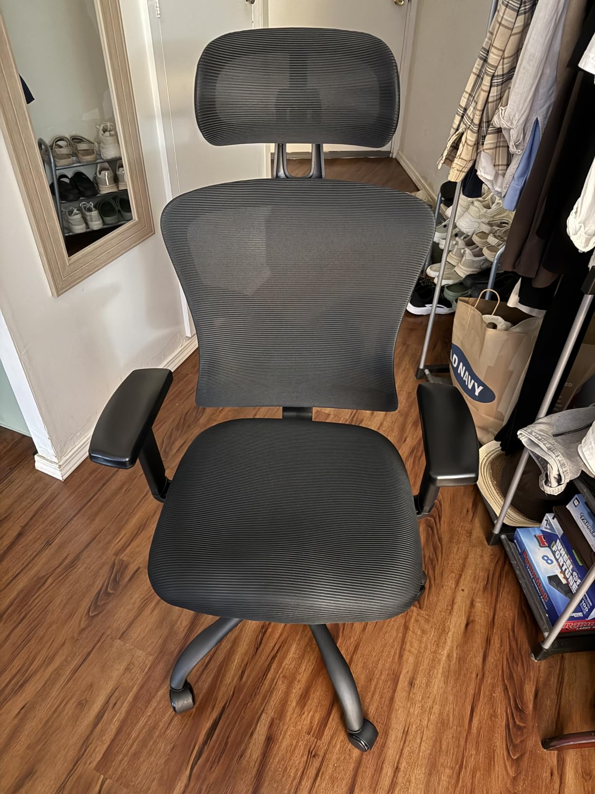 Marsail Ergonomic Office Chair Ergonomic Gaming Chair with Lumbar Support, 2D Headrest, Adjustable Armrests, Contoured Seat Cushion, Computer Desk Chair with Wheels for Home and Office customer photo 2