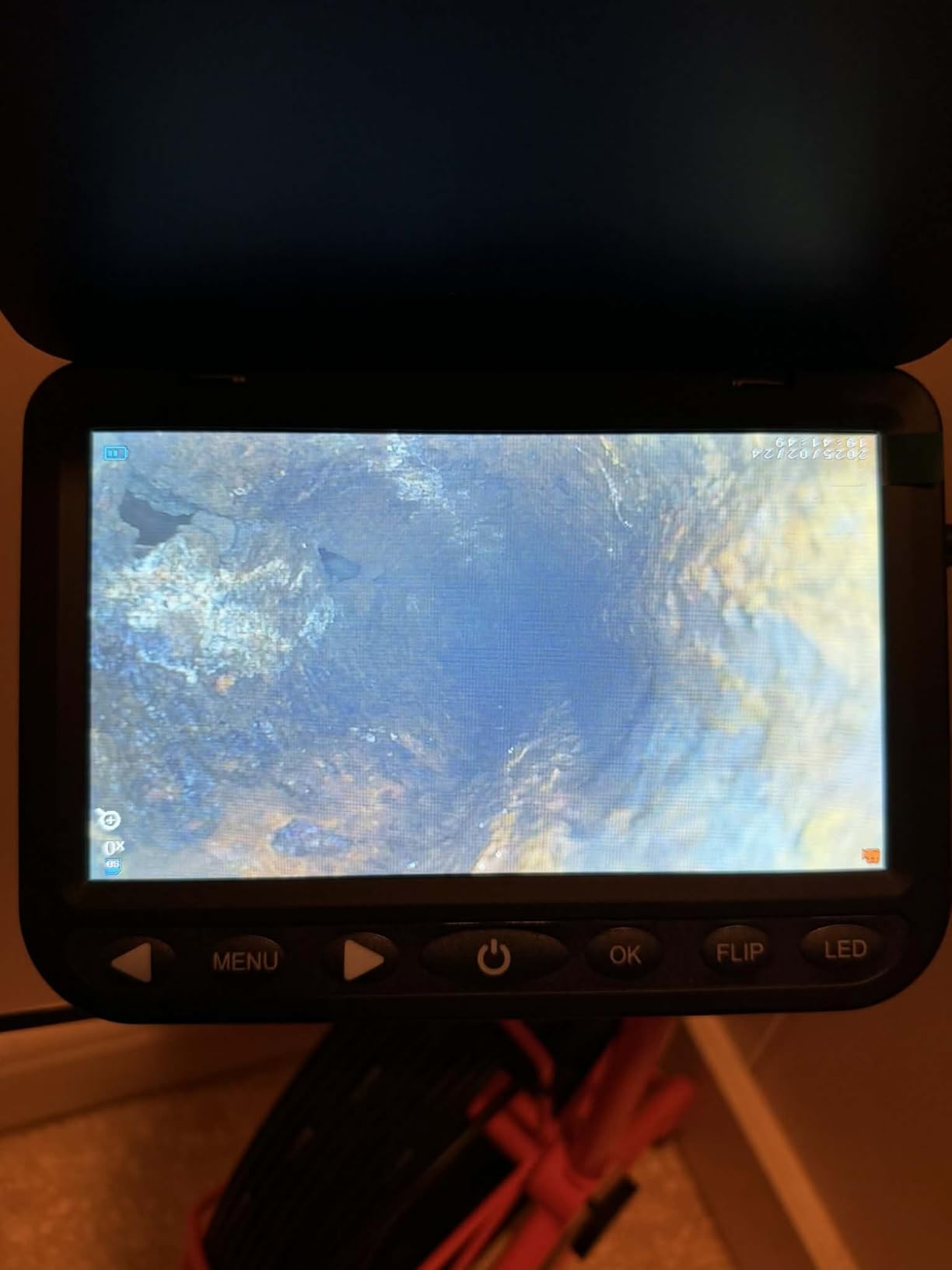 2026 new 9 inch Sewer Camera, HD 1080P w/DVR-32GB, [All-in-One Design with Magnetic Box] Drain Pipe Inspection Camera, [One Big Screw Unlock] Sewer Pipe Cam, 4500mAh, Cable Markers, 100ft/30m customer photo 2