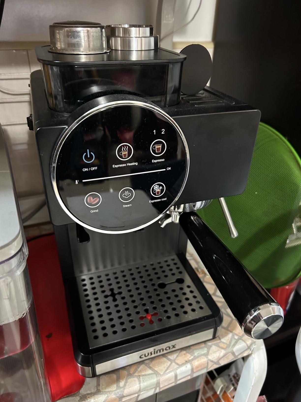 Espresso Machine with Grinder, 20 Bar Professional Expresso Coffee Machines with Milk Frother Steam Wand, Espresso Maker with 60oz Removable Water Tank, Cappuccino & Latte Machine for Home (Black) customer photo 1