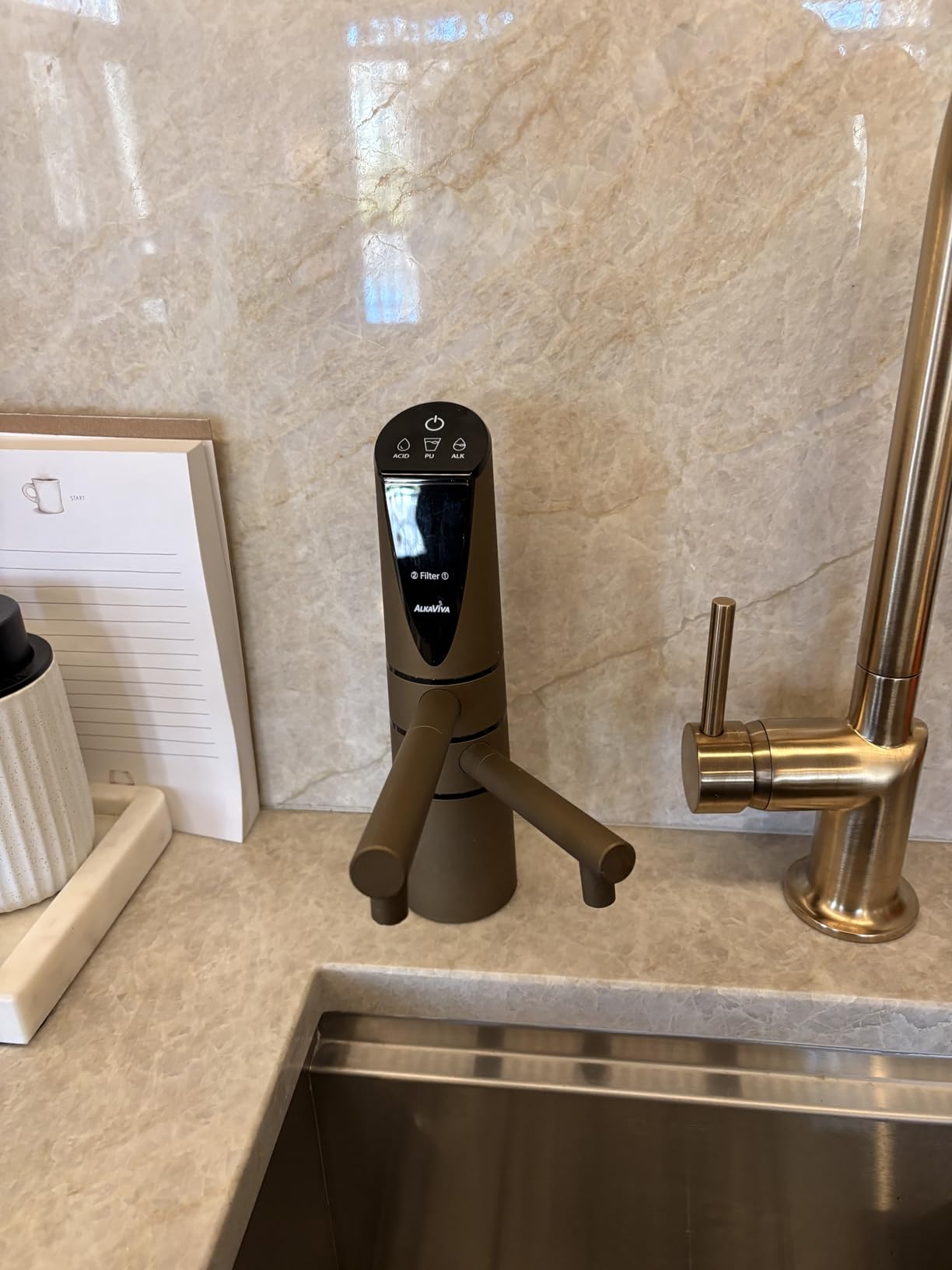 AlkaViva Delphi H2 Alkaline Water Machine Under Sink Hydrogen System pH 3.5-11, 880mV ORP, 36 Easy to Use Settings, Only EPA Lab Tested Ionized Water Machine, Black customer photo 1