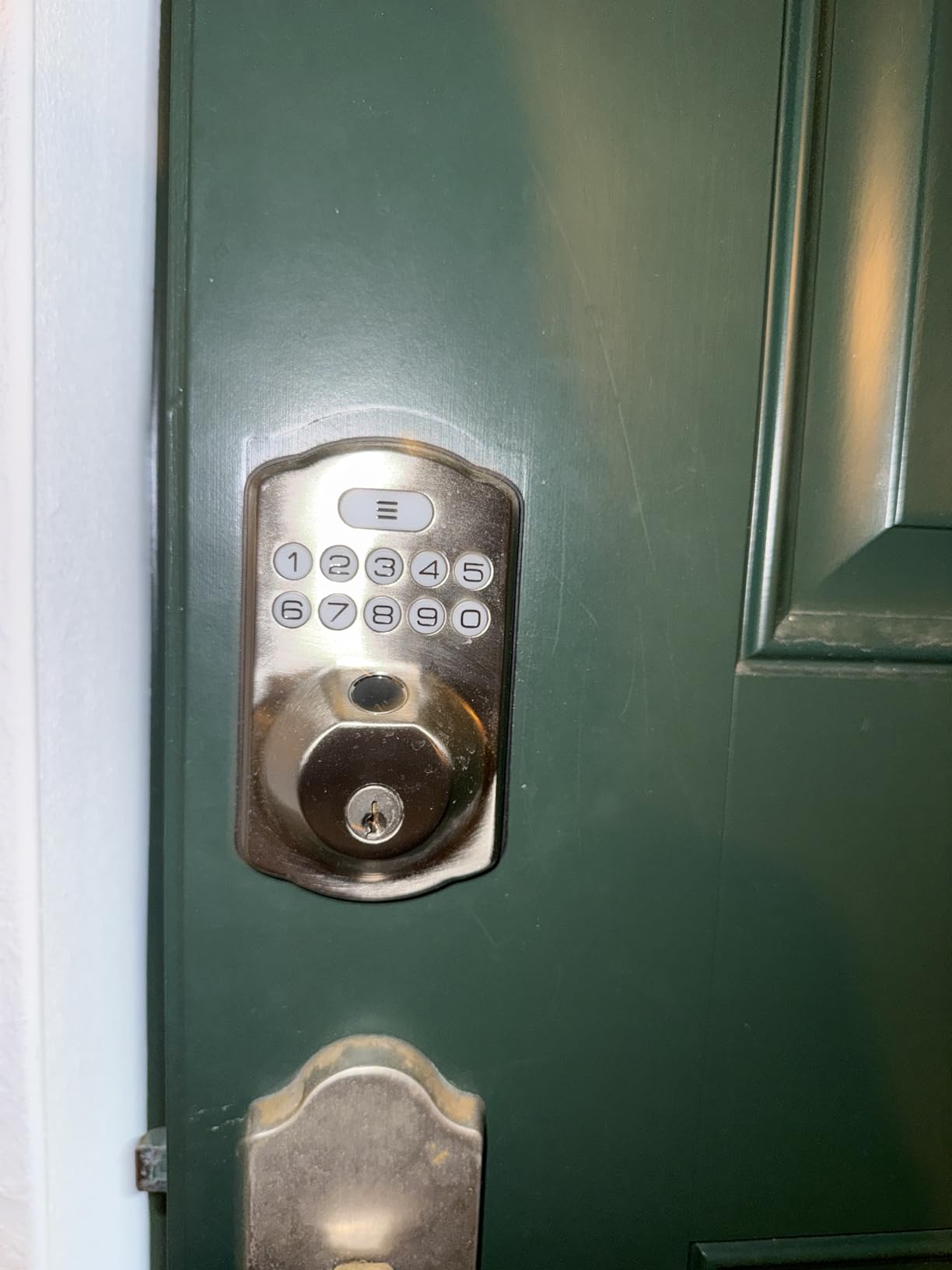 Veise VE012W Built-in WiFi Fingerprint Smart Lock, App Remote Control, Compatible with Alexa & Google Assistant, Keyless Entry for Front Door, Digital Keypad Deadbolt, Auto Lock, Satin Nickel customer photo 1