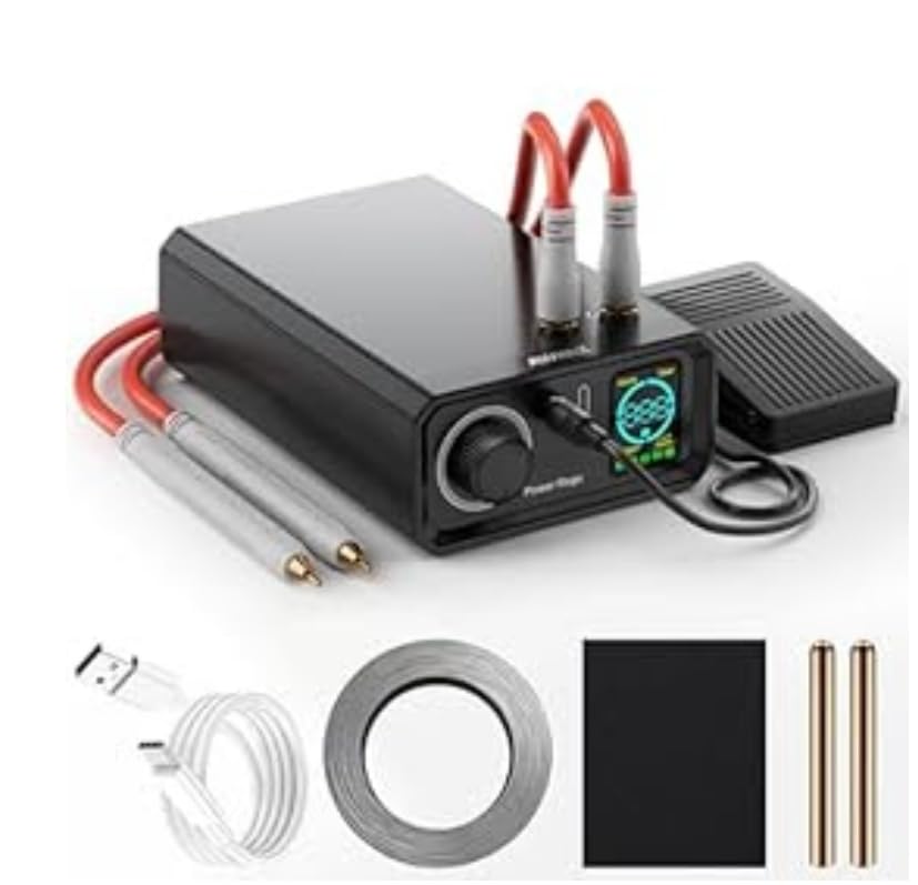 9000W Battery Spot Welder, Rotary Knob Operation 100 Gears Adjustable Foot Pedal Operated, 0.1-0.3mm Spot Welder with Dual Pulse Output, Portable Spot Welder for Making DIY Battery Packs (UK1) customer photo 2