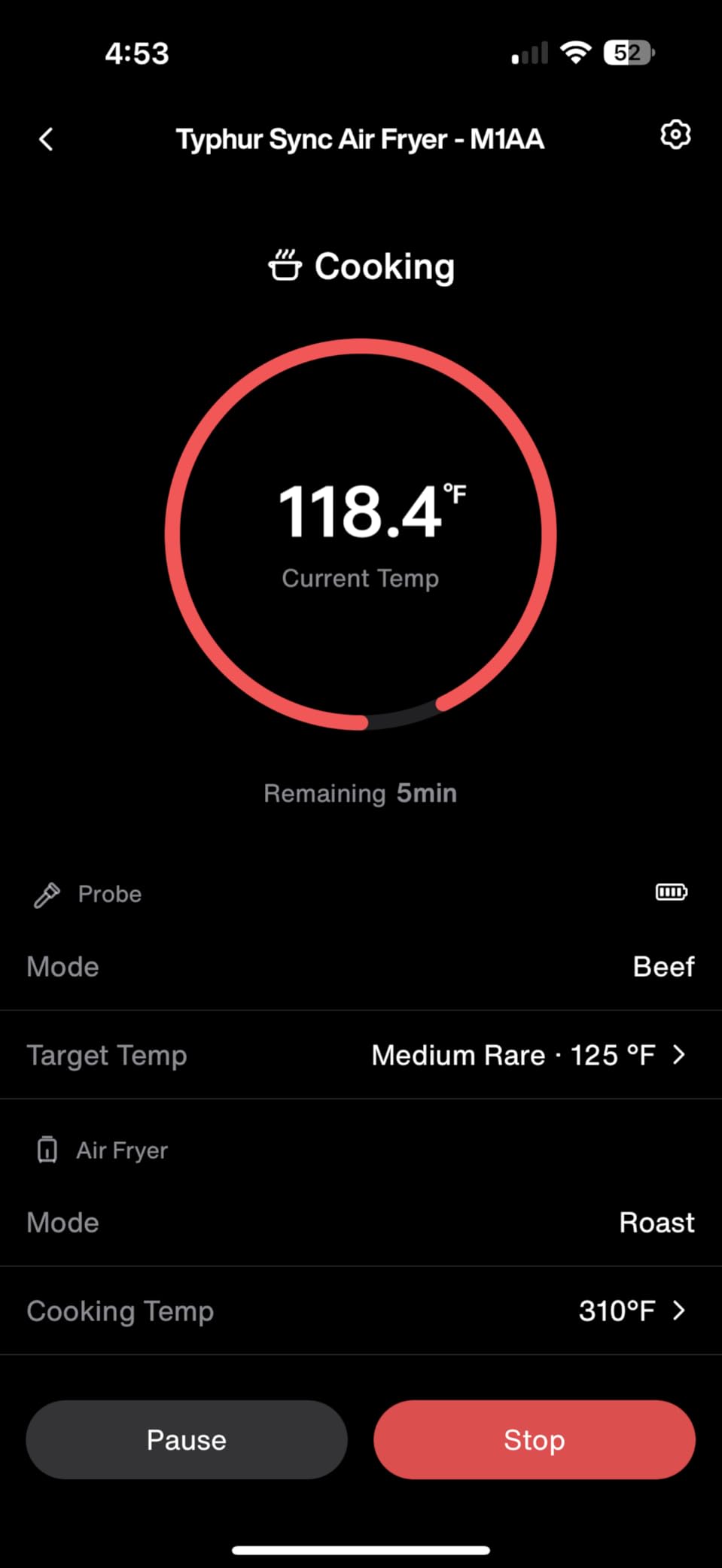 Typhur Sync 8QT AI Smart Air Fryer with Built-in Wireless Meat Thermometer, 9-in-1 XL Non Toxic Ceramic Airfryer, 450°F Max, Cooks 6lb Whole Chicken, Quiet & Dishwasher Safe, 120V customer photo 2