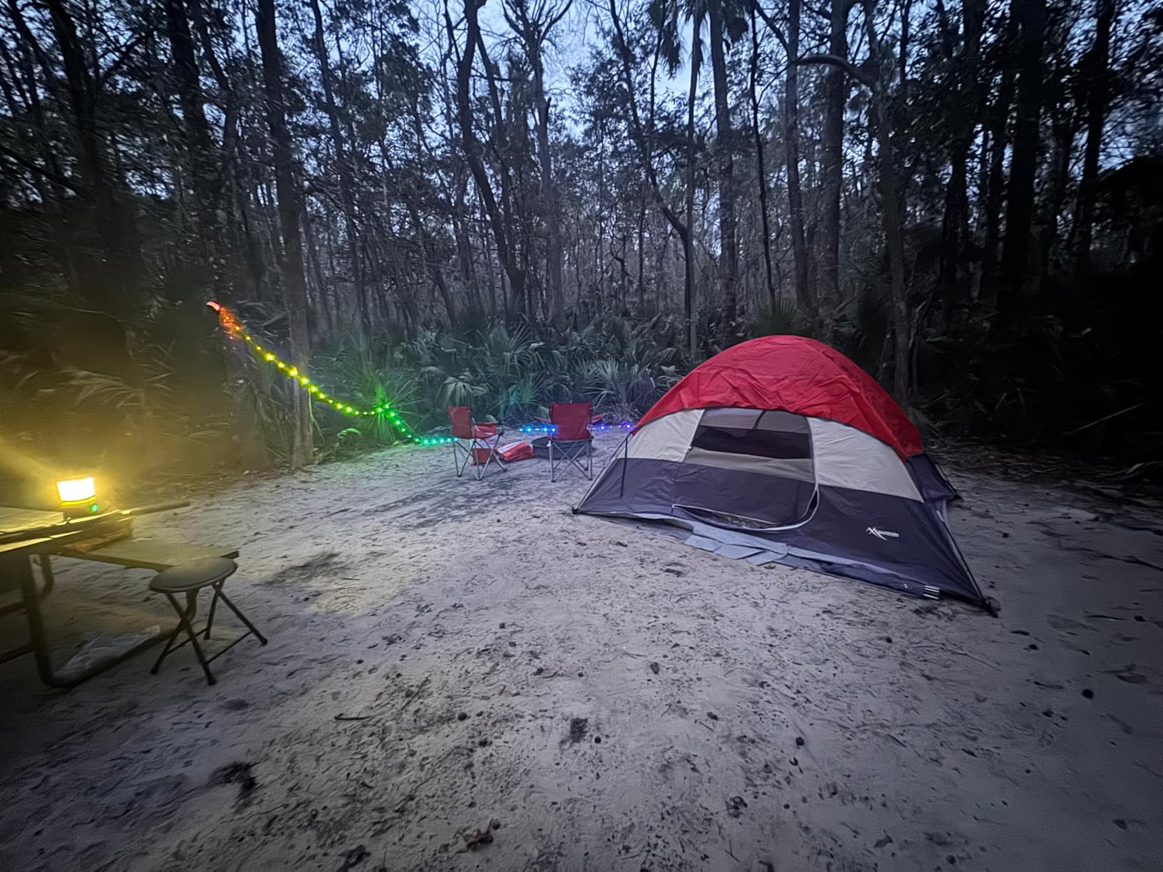 Camping String Lights, Retractable 32.8ft RGB Flash Lamp, Rechargeable LED Fairy Lights Outdoor Waterproof, Portable Hanging Lantern for Outside Tent Patio Awning Garden RV Essentials customer photo 1