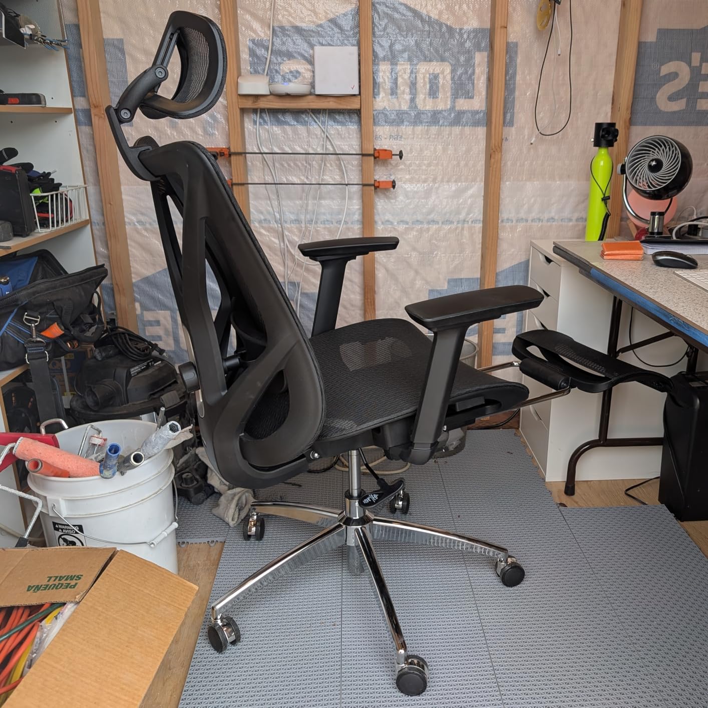 GABRYLLY Ergonomic Office Chair with Footrest, 135° Reclining Desk Chair with Adjustable Lumbar Support, 3D Armrest, Headrest customer photo 2