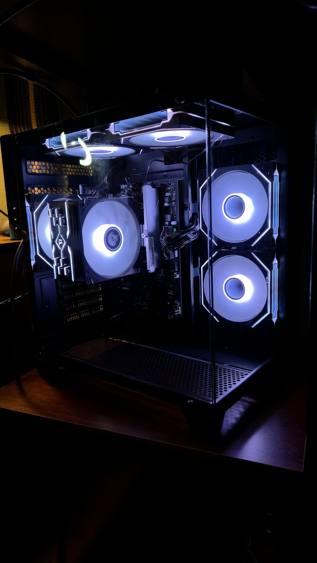 Gaming PC Desktop, AMD Ryzen 7 5700G 3.8GHz, 16GB DDR4 3200MHz RAM, 1TB NVMe SSD, 550W Bronze Power Supply, ARGB Fans,Tower Computer for Office,Light Gaming,Photo Editing customer photo 1