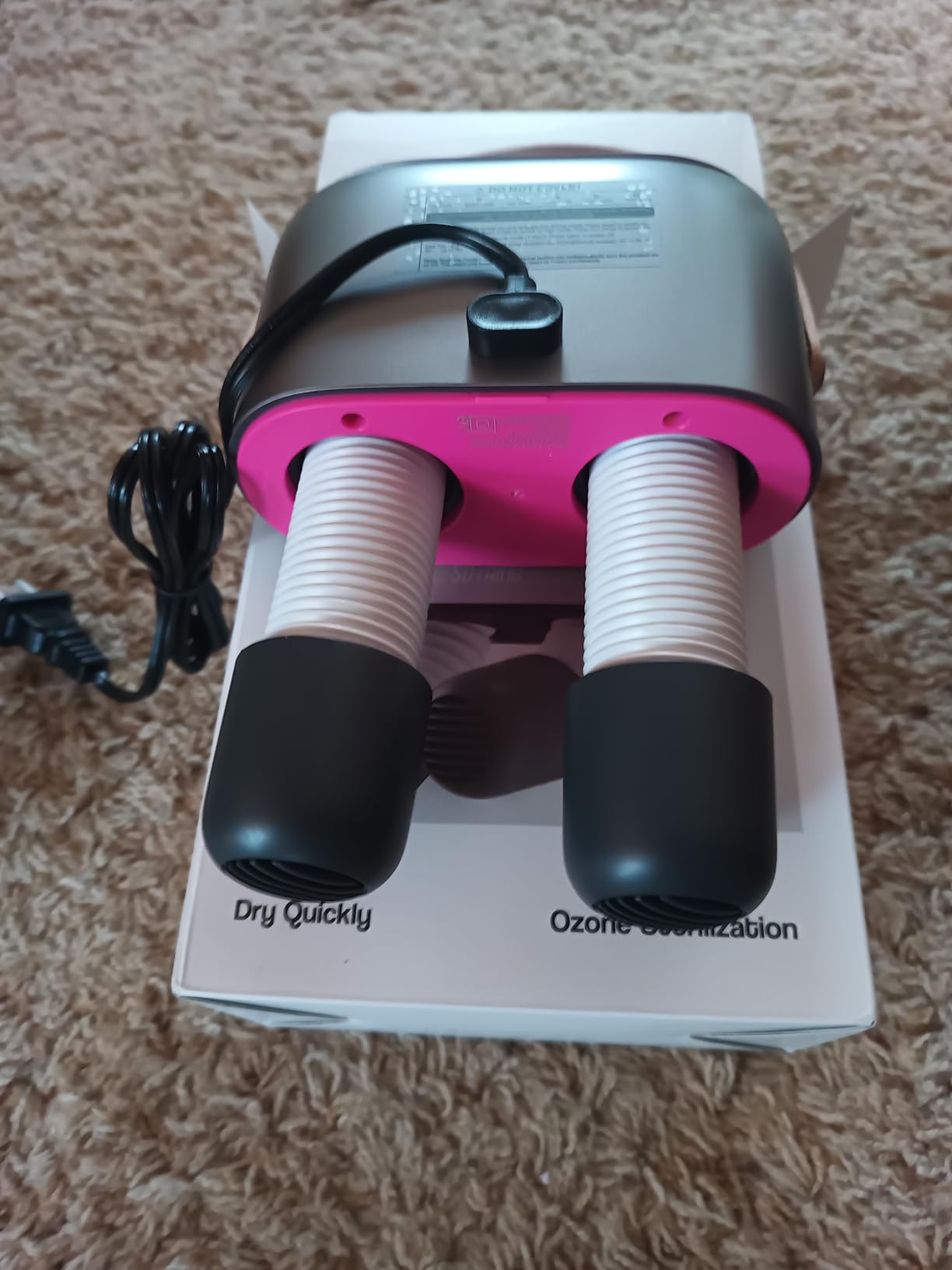 SOTHING Boot Dryer, 95W Rapid Drying with 3 Heat Levels, Ozone Fresh Mode, 1-9H Timer, Smart Touch Panel, Retractable Hoses & Overheat Protection - Portable Ski Boot & Snowboard Boot Dryer customer photo 2