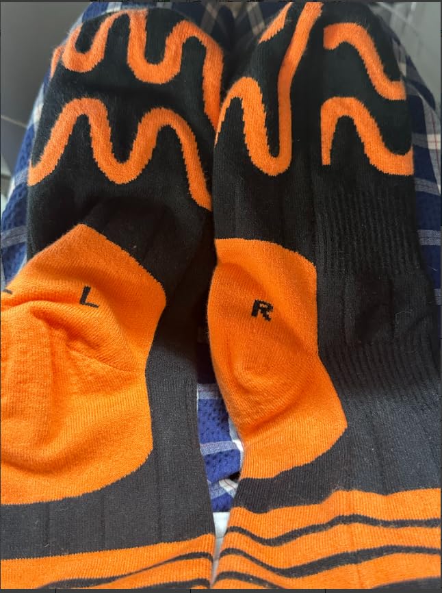 Heated Socks for Men Women, Upgraded Rechargeable Electric Heated Socks with 4 Heating Levels, Battery Operated Heated Socks Washable Warm Socks for Outdoor Working Hunting Camping Hiking Skiing customer photo 1