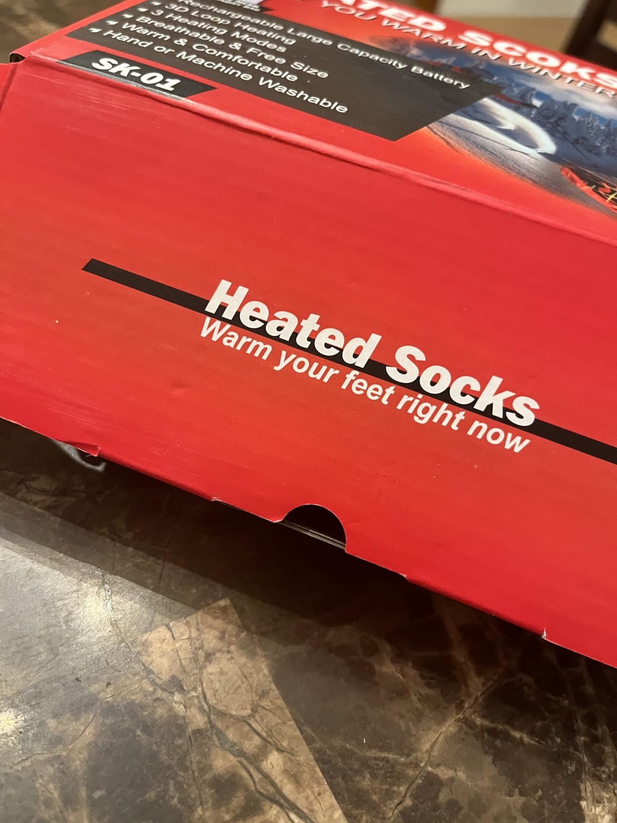 Heated Socks for Men Women, Upgraded Rechargeable Electric Heated Socks with 4 Heating Levels, Battery Operated Heated Socks Washable Warm Socks for Outdoor Working Hunting Camping Hiking Skiing customer photo 2