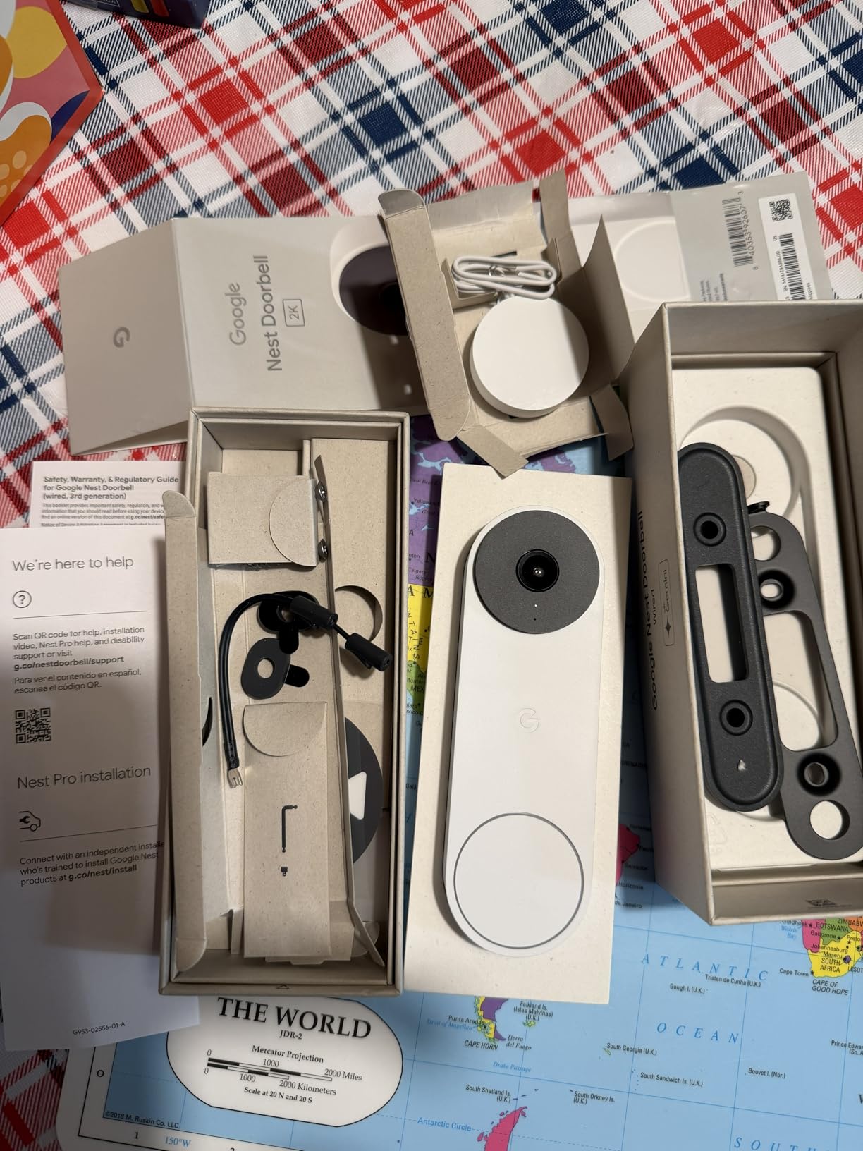 Google Nest Doorbell (Wired, 3rd Gen) - 2K Video and Gemini, Live View, Night Vision, 2-Way Audio - Works with Google Home - 2025 Model - Snow customer photo 1