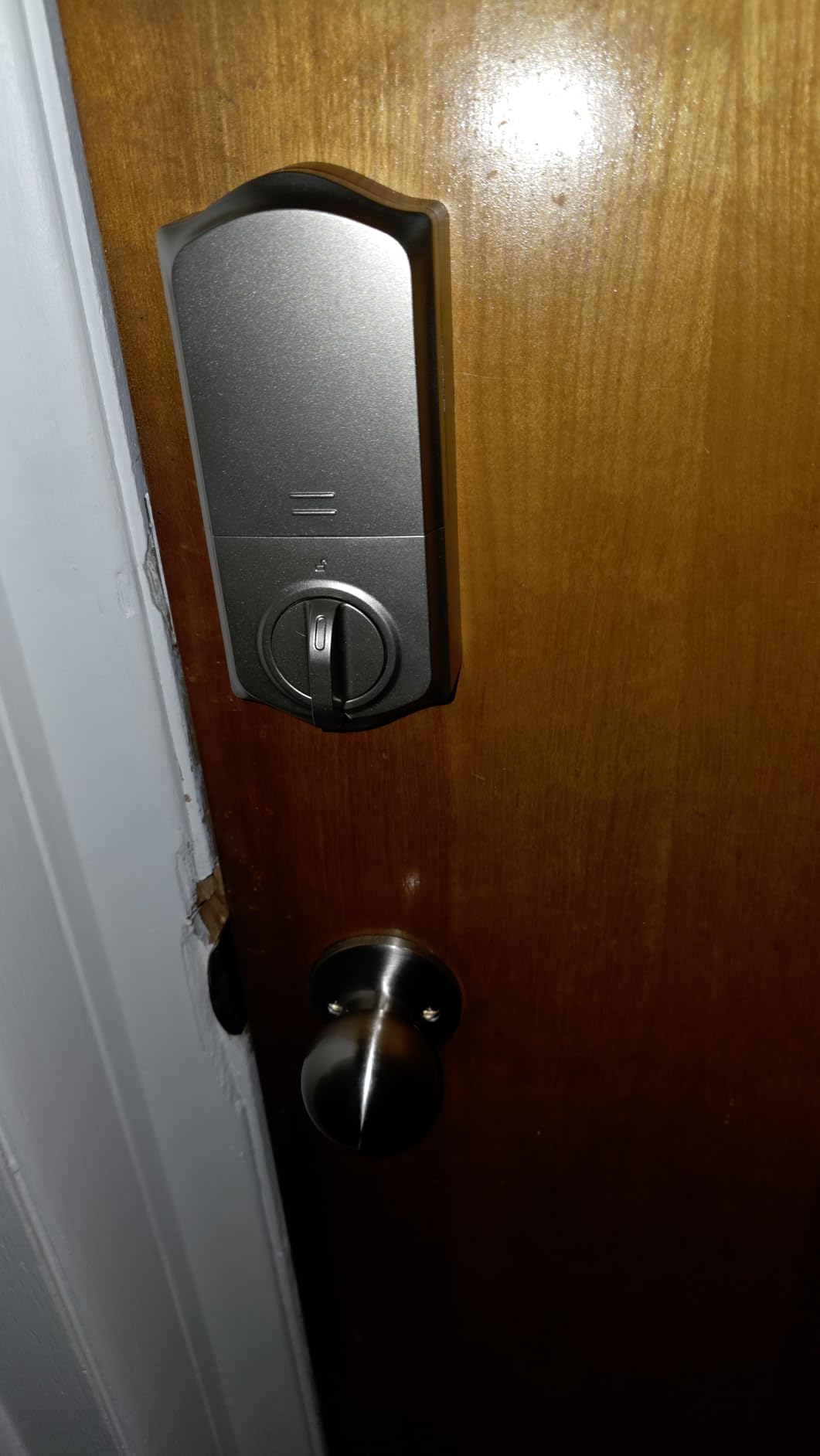 Veise VE027-K Built-in WiFi Smart Lock with 2 Knob, Fingerprint Keyless Entry Door Lock Handle Set for Front Door, App Remote Control, Electronic Digital Keypad Deadbolt, IP65 Waterproof, Matte Black customer photo 2