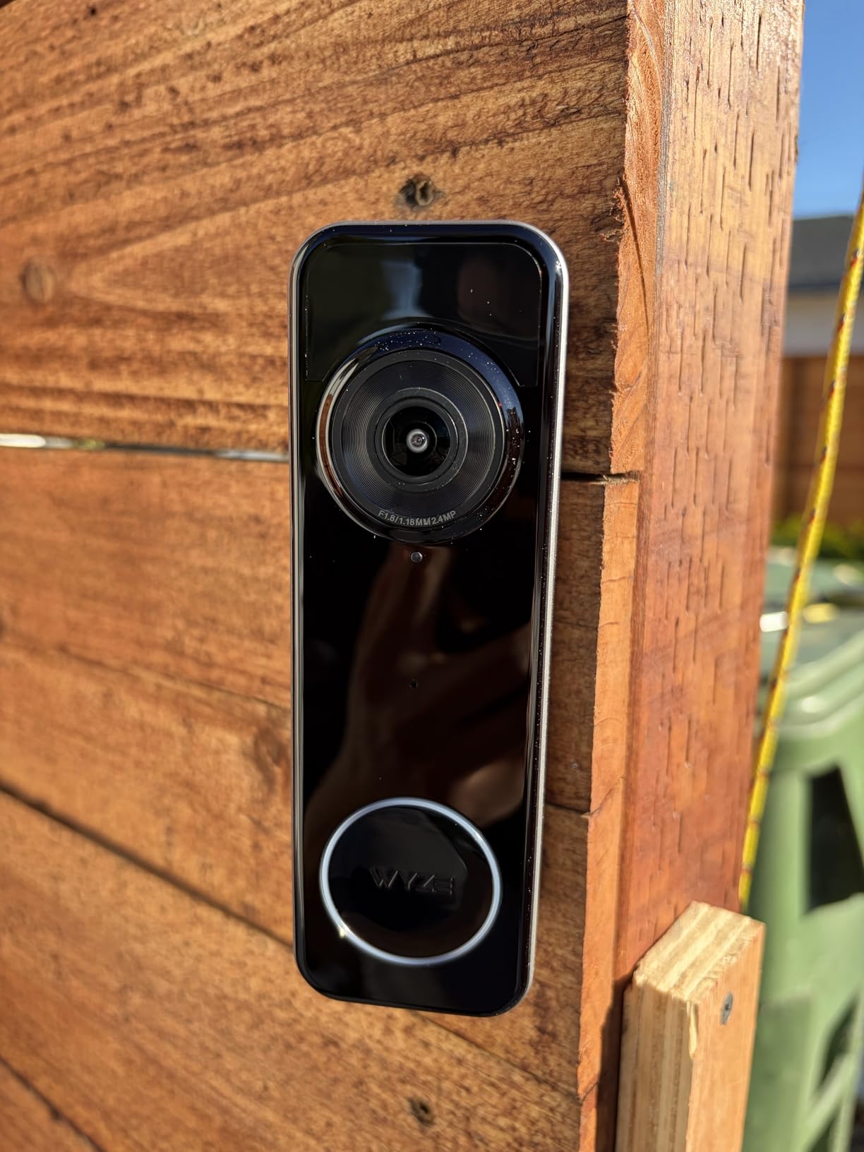 Wyze Battery Video Doorbell Wireless Camera, 1536x1536 HD+ with Color Night Vision, 2-Way Audio, 1:1 Head-to-Toe View, Person/Vehicle/Package Monitor, Wire-Free/Wired Option, 1 Minute Easy Setup customer photo 1