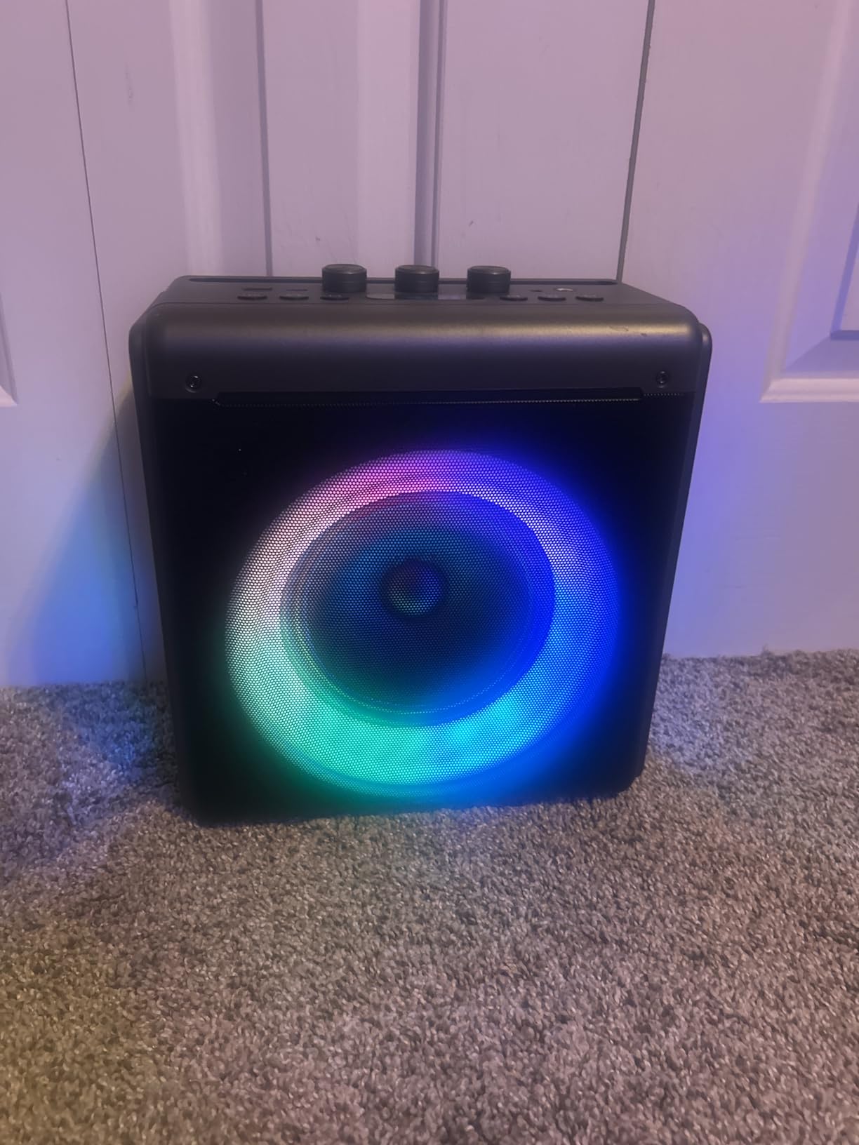 Karaoke Machine with 2 Wireless Rechargeable Microphones: Portable Bluetooth Speaker for Adults & Kids - PA System with Lights Supports TWS/TF Card/USB/AUX for Home Party customer photo 2