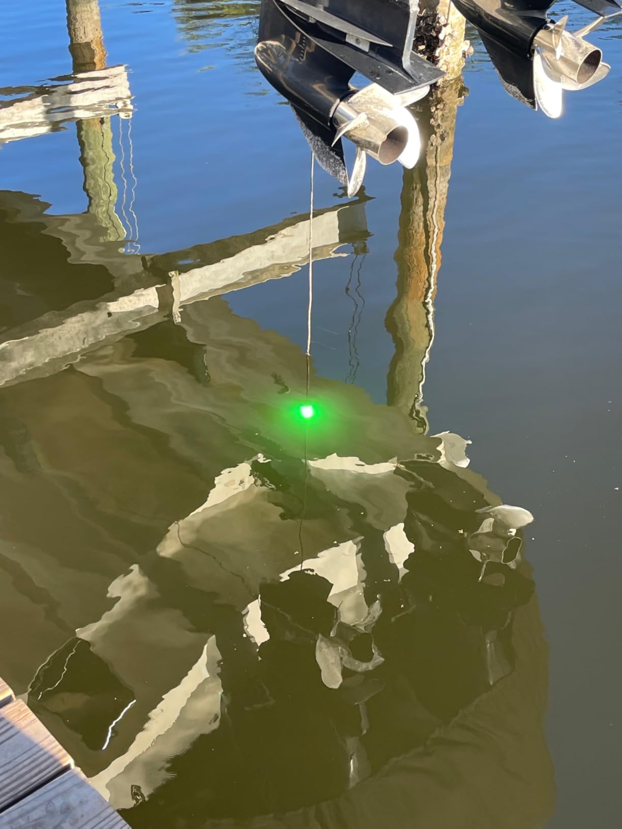 Underwater Fishing Light, 25W 2700LM Green Fishing Light, IP68 High Efficiency LED Fish Attractor Lamp, UL Certified 32.8ft Cable, Waterproof Submersible Lamp for Boat, Dock, Kayaks customer photo 2