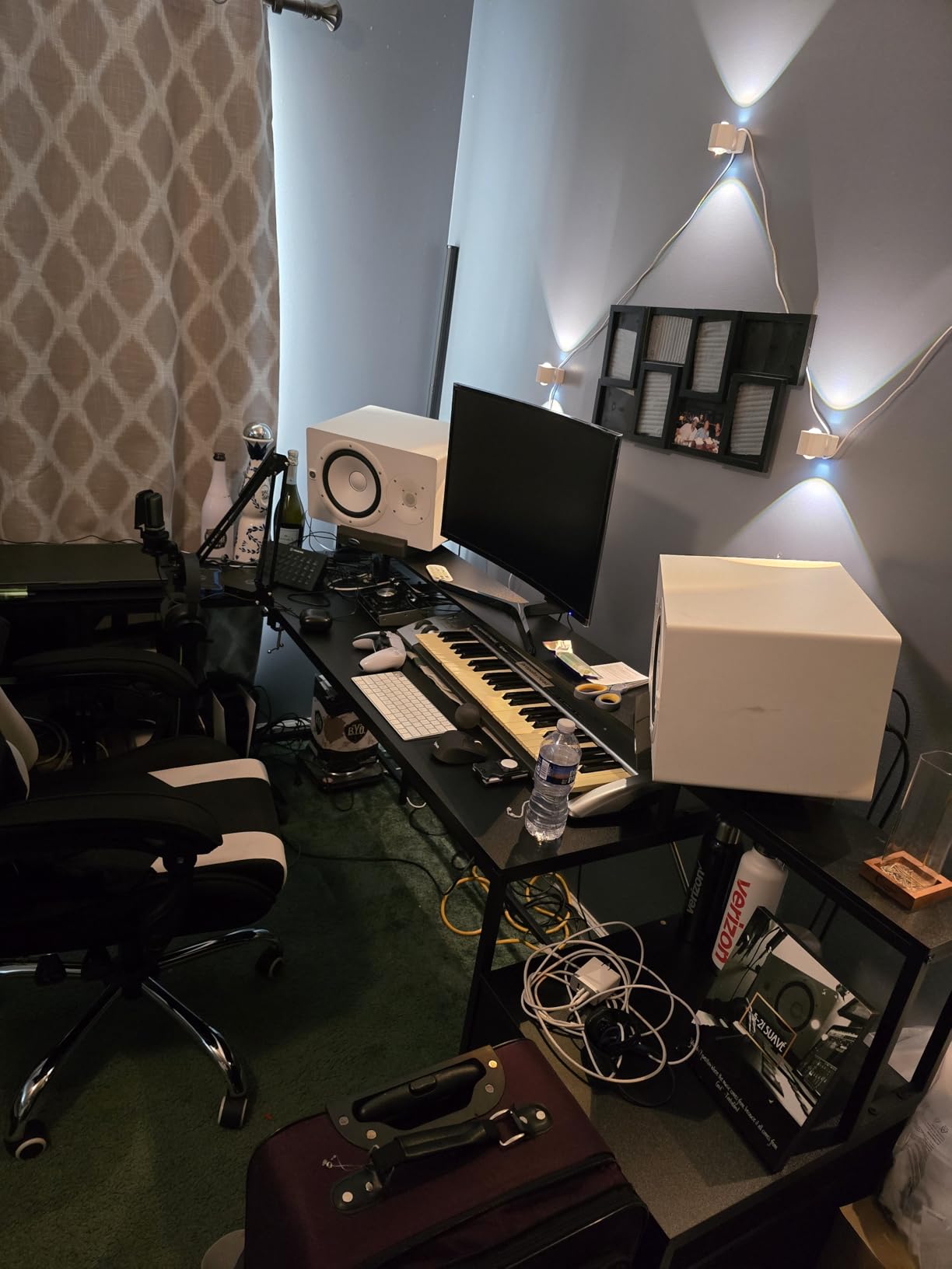 SEDETA L Shaped Gaming Desk, 78.7in Large Computer Desk with Drawers and Power Outlet and LED Light, Corner Gaming Desk with Storage Shelves, Display Cabinet customer photo 2