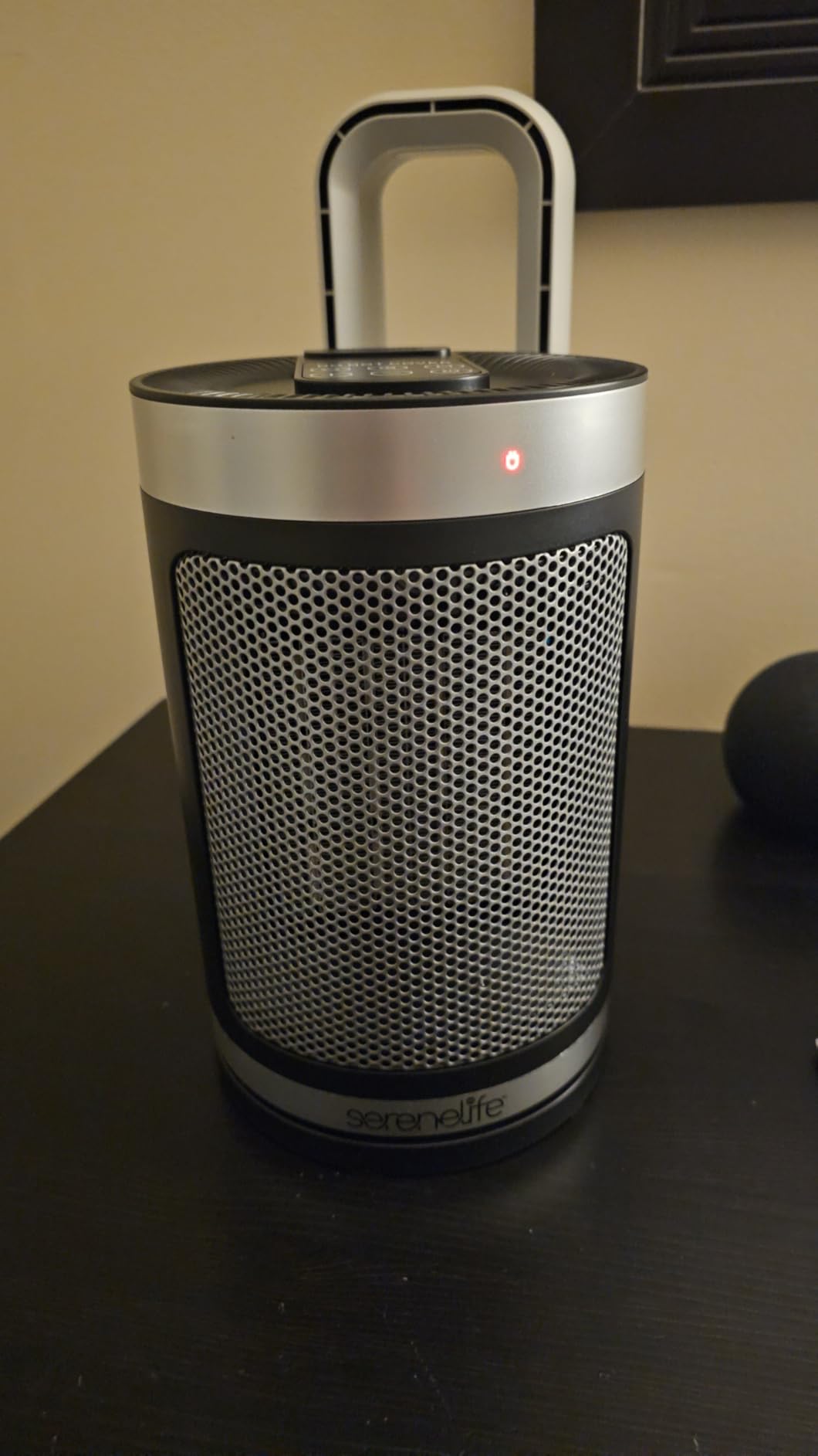 SereneLife Smart Space Heater - 1500W Indoor Electric Heater with Thermostat, Remote Control, 12-Hour Timer, Wi-Fi Enabled PTC Ceramic Heating for Home and Office, Black (5.9